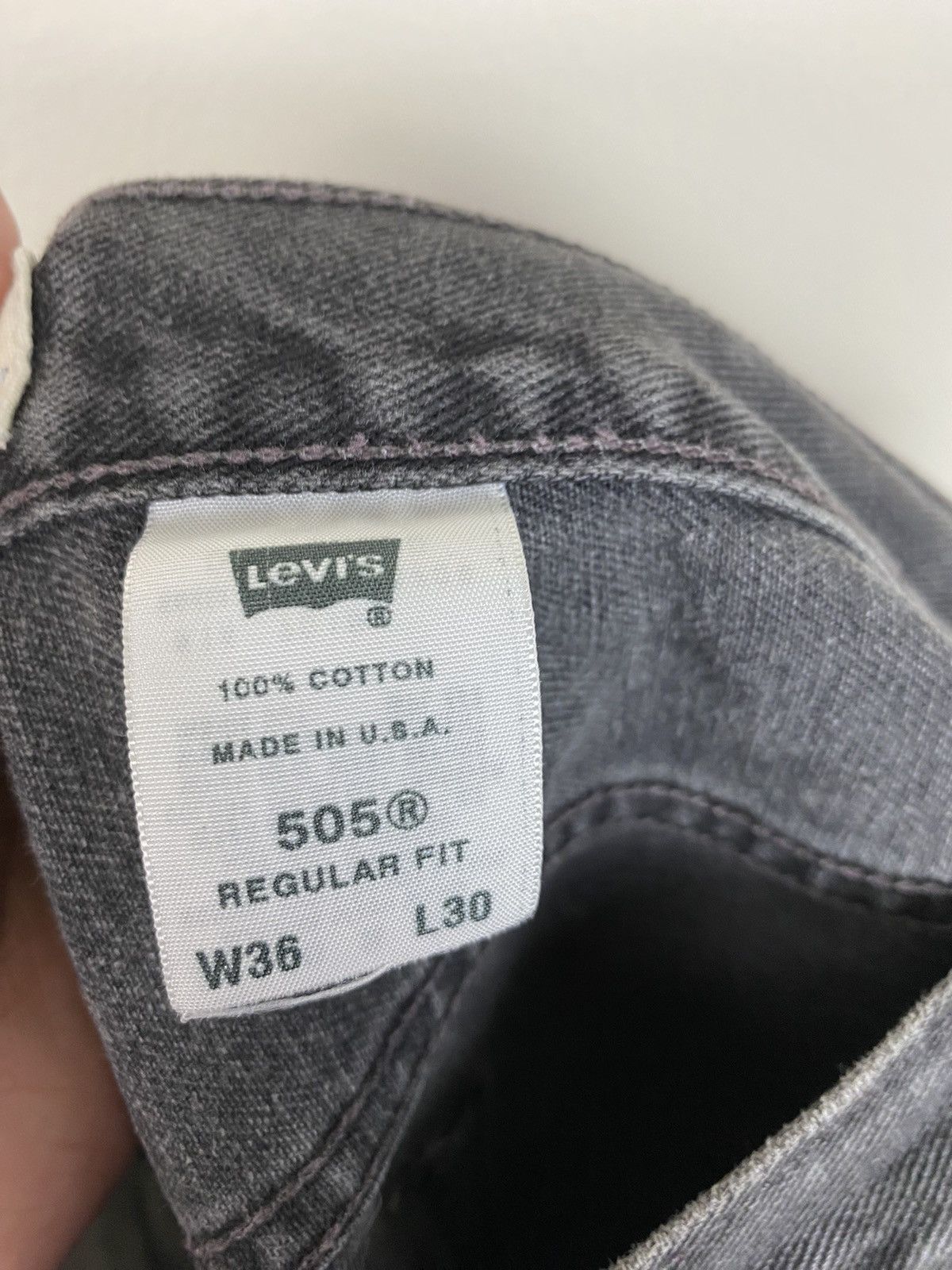 Levi's × Vintage Vintage Black Levi’s 505 Black Wash Denim Jeans y2k pants Size US 36 / EU 52 - 7 Thumbnail
