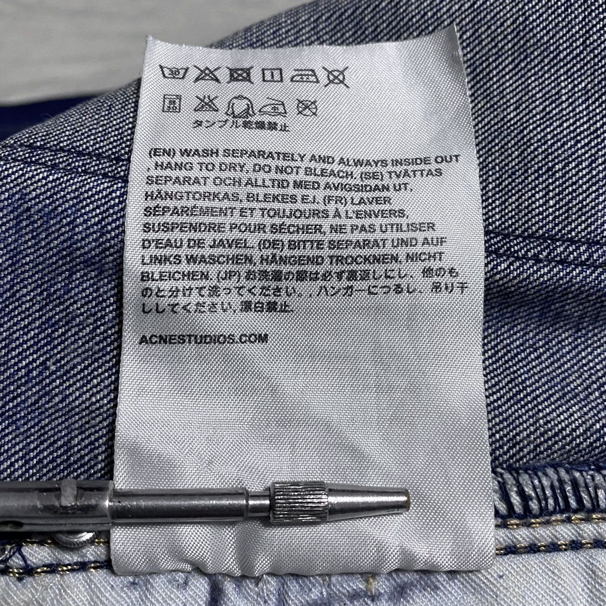 Acne Studios Womens Acne Studios Max Prince Washed Navy Jeans Denim Thick Size 28" / US 6 / IT 42 - 17 Thumbnail