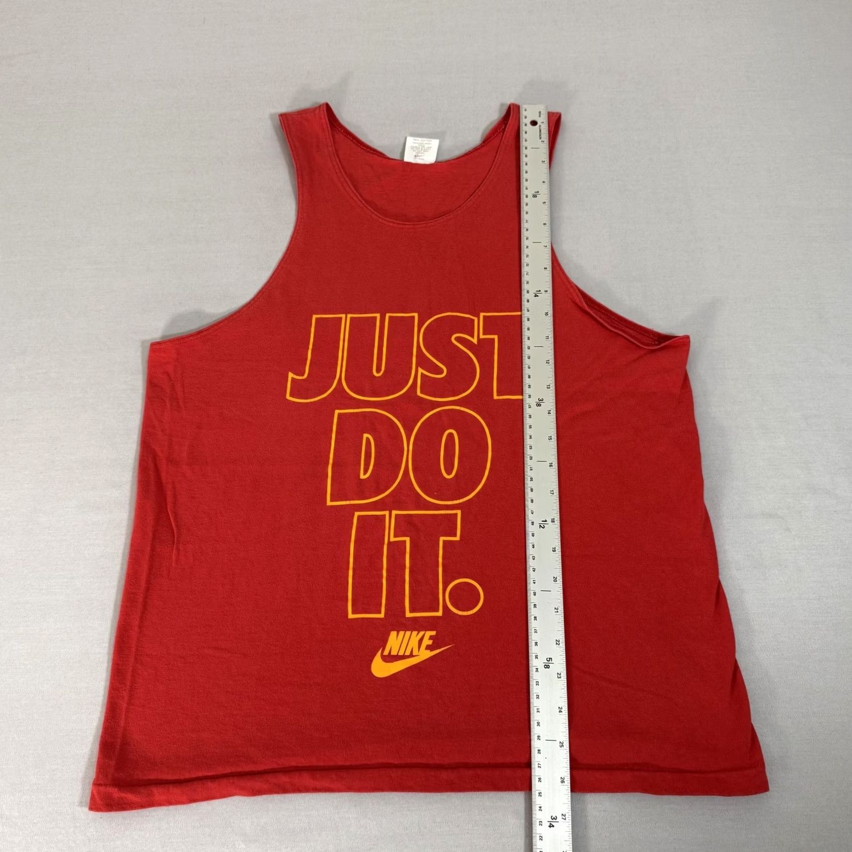 Nike VINTAGE Nike Shirt Mens Medium Red Tank Top Just Do It Single Stitch 90s USA Gym Size US M / EU 48-50 / 2 - 7 Thumbnail