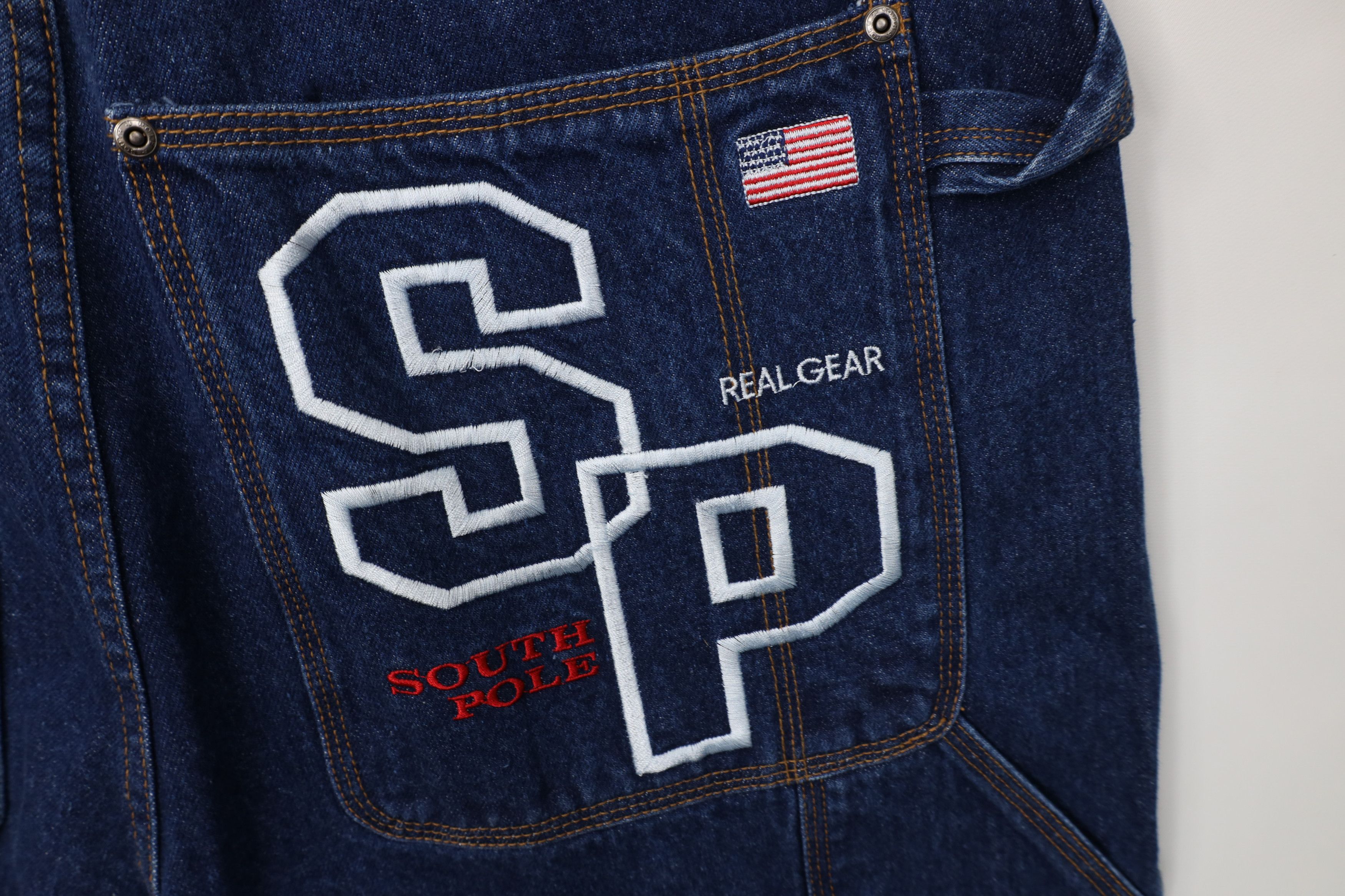 Southpole Deadstock Vintage 90s Southpole Hip Hop Wide Leg Denim Jeans Size US 36 / EU 52 - 13 Thumbnail
