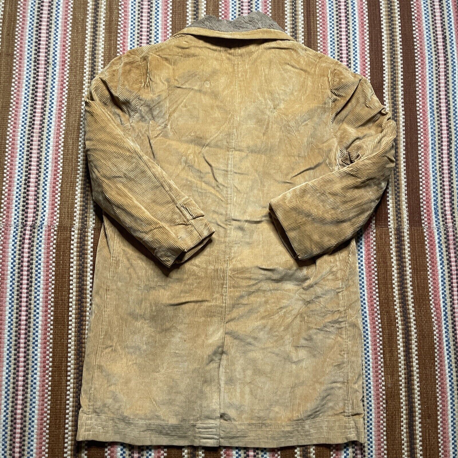 Vintage 70s Oakbrook Sportswear Corduroy Fur Lined Trench Style Coat Size XL / US 12-14 / IT 48-50 - 6 Thumbnail