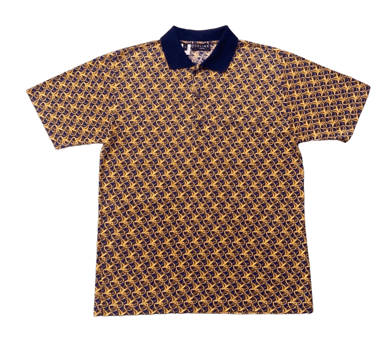 image of Vintage Celine Italy Monogram Shirt, Men's (Size Small)