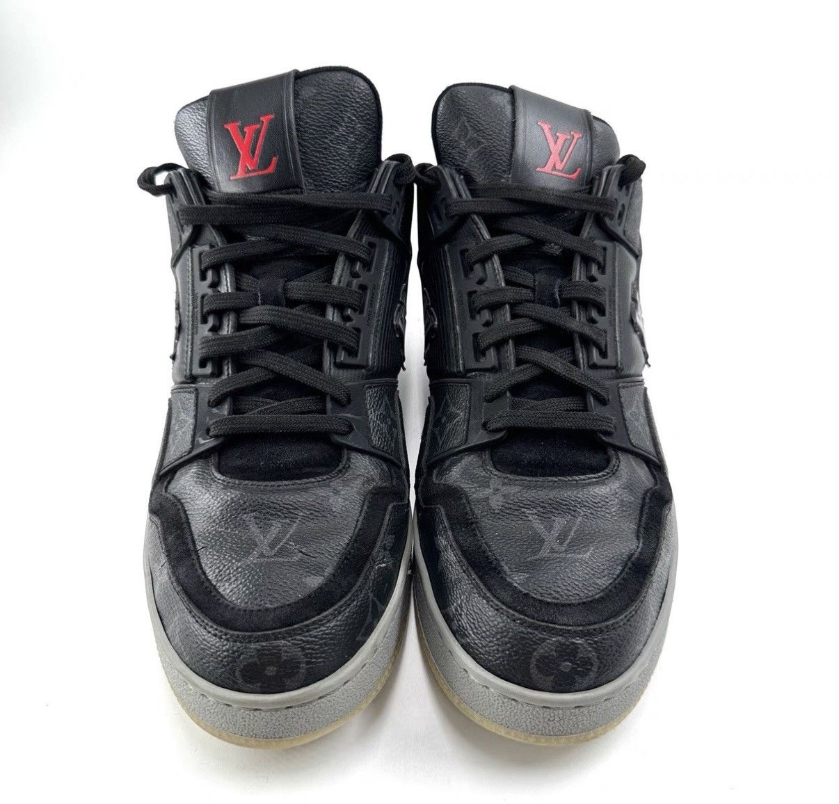 Louis Vuitton Louis Vuitton Trainer Classic Monogram High-Top Sneakers K12 Size US 8.5 / EU 41-42 - 2 Thumbnail