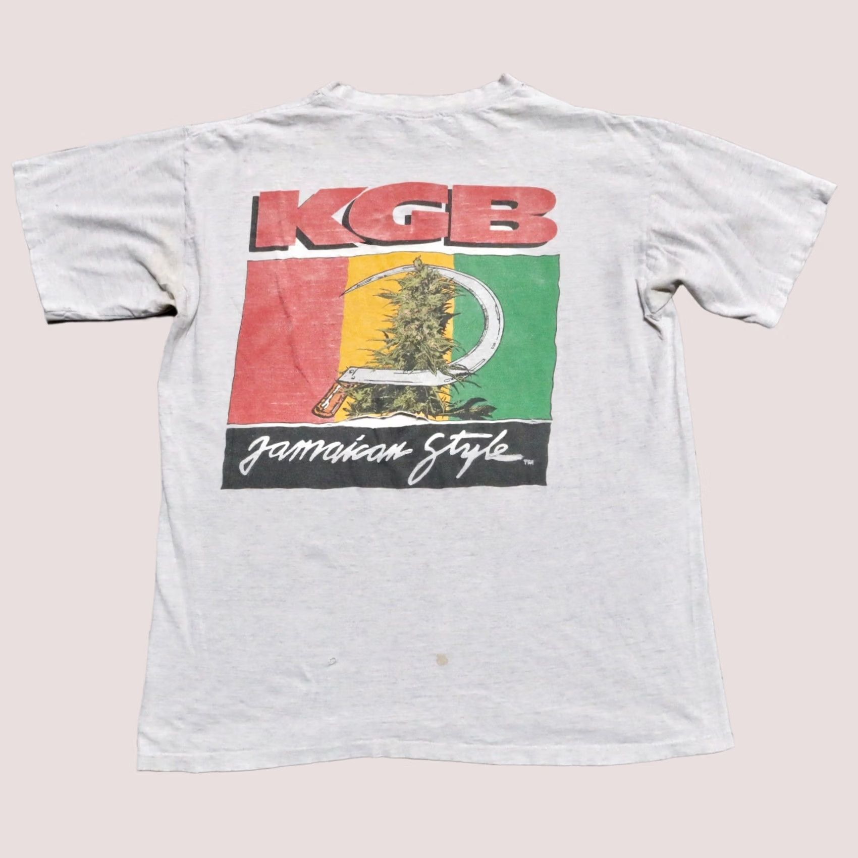 Vintage VINTAGE KGB Jamaican Style Tshirt X-Large Heather Grey Mens 90s Raglan? Size US XL / EU 56 / 4 - 1 Thumbnail