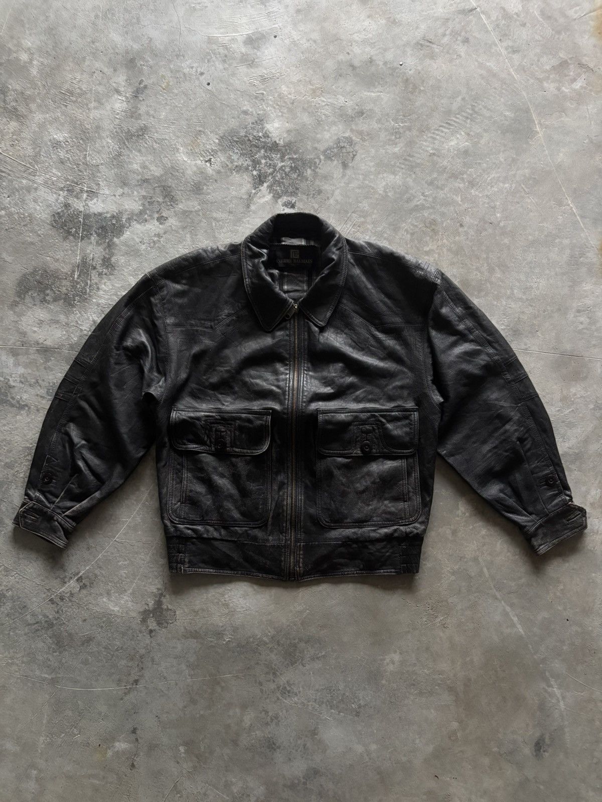 Pierre Balmain PIERRE BALMAIN PARIS LEATHER JACKET BIKER PILOT VINTAGE Size US L / EU 52-54 / 3 - 1 Thumbnail