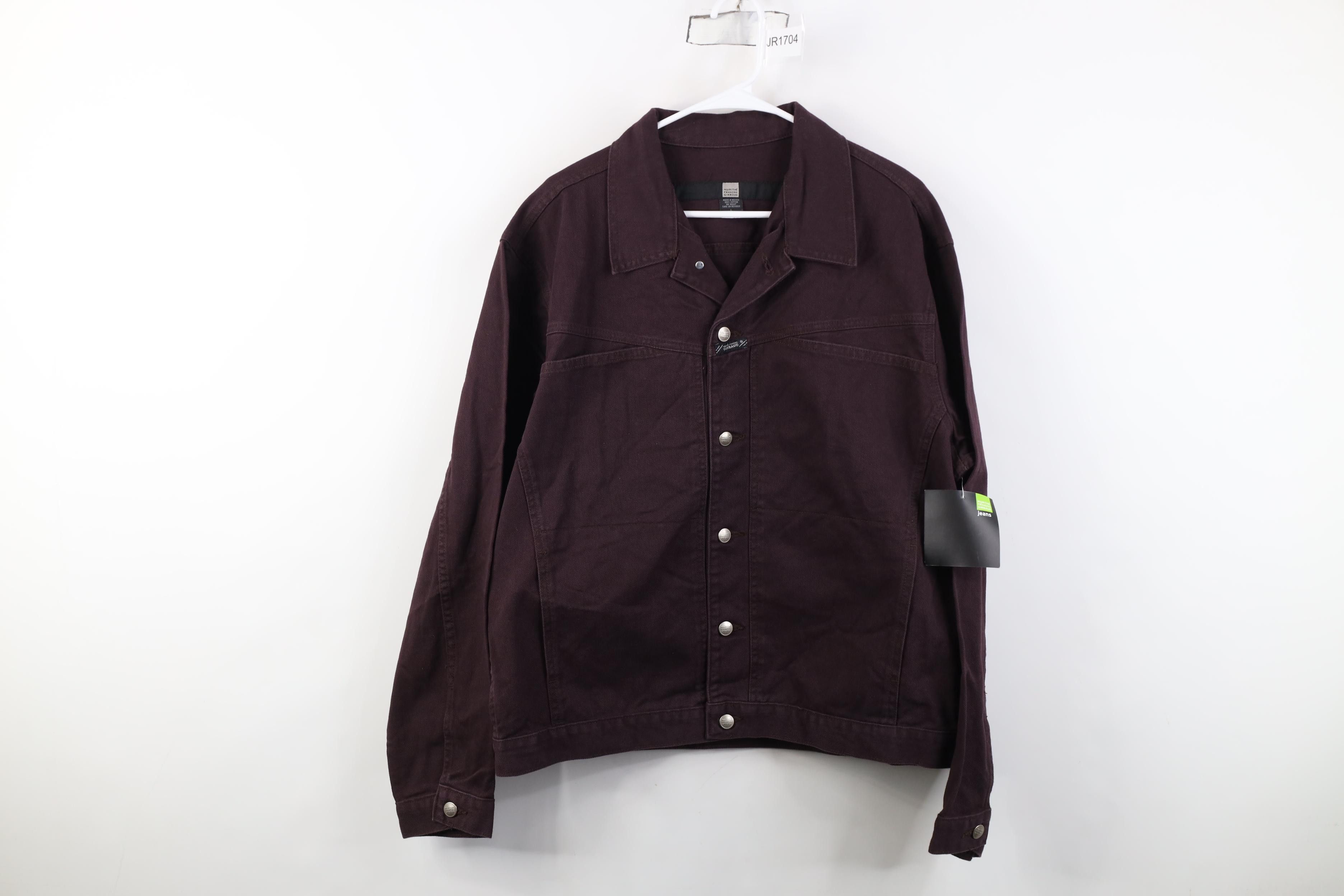 Marithe + Francois Girbaud Deadstock Vintage 90s Marithe Francois Girbaud Jacket Raisin Size US L / EU 52-54 / 3 - 1 Thumbnail