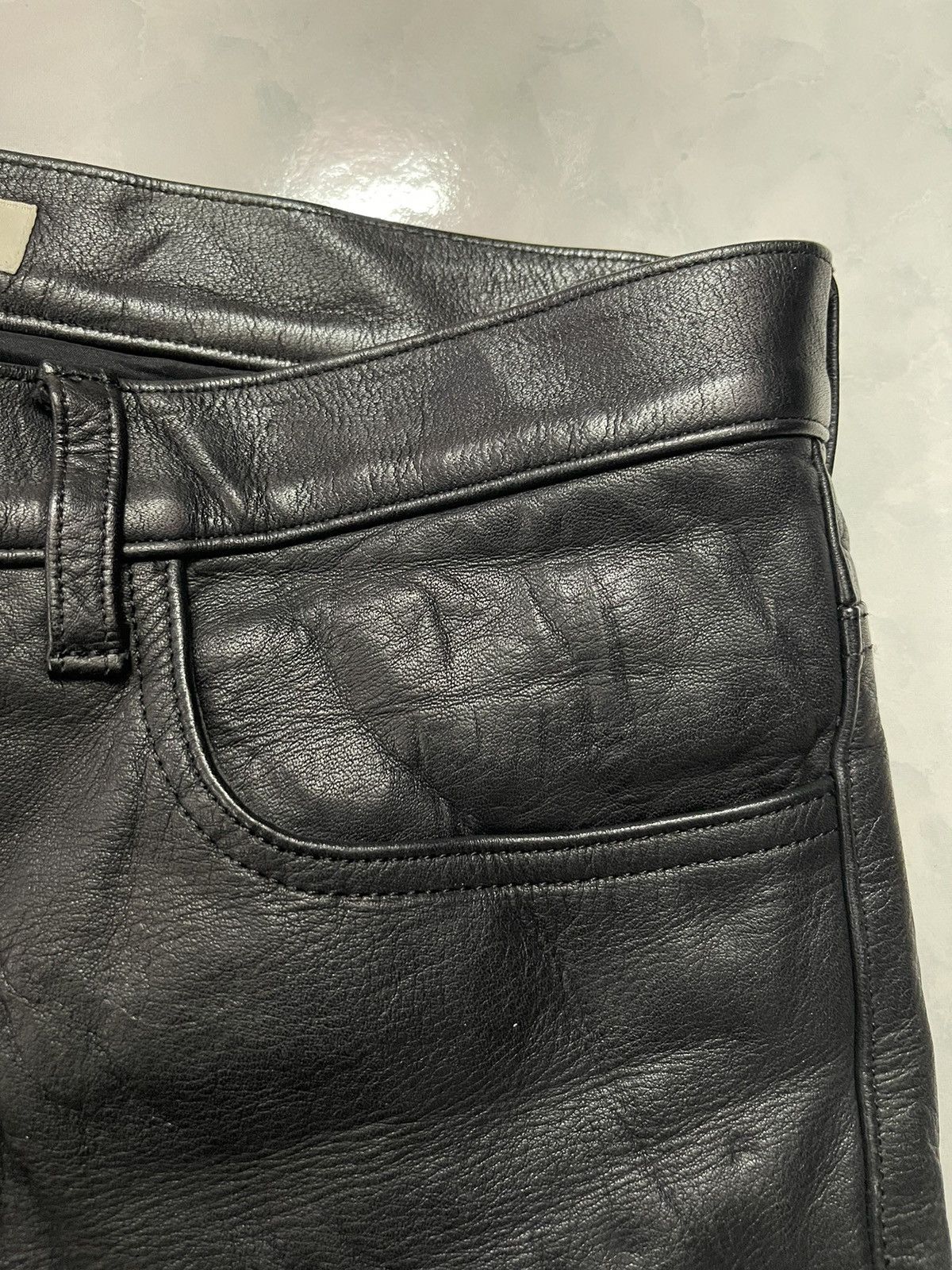 Japanese Brand John Undercover Leather Pants SlimFit Size US 30 / EU 46 - 3 Thumbnail