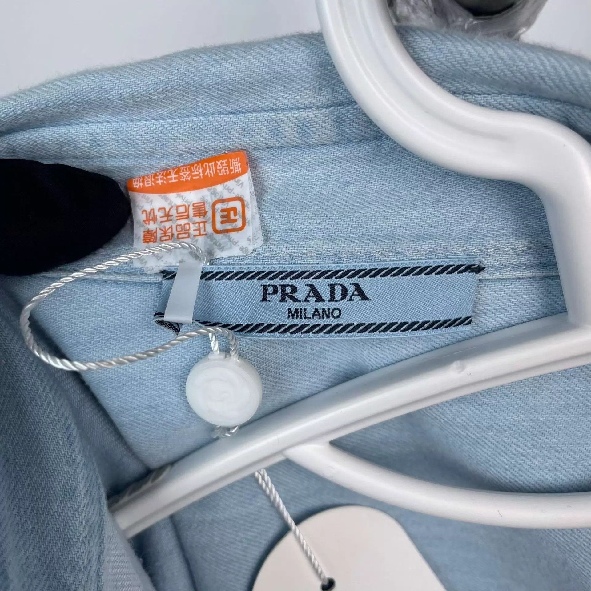 Prada Prada Cotton Shirt Light Blue 36 Size XS / US 0-2 / IT 36-38 - 5 Thumbnail