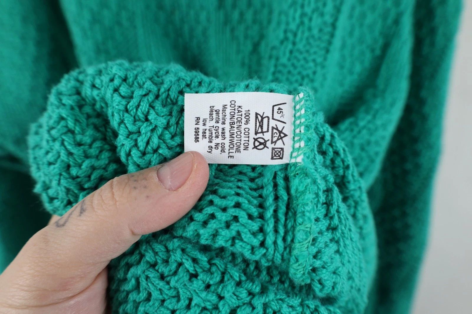 Vintage Vintage 90s Streetwear Cotton Knit Crewneck Sweater USA Size US L / EU 52-54 / 3 - 8 Thumbnail