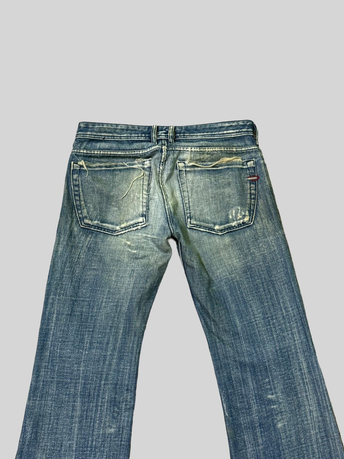 Japanese Brand × Vintage Flared Diesel Industry Thrashed Distressed Denim Size US 31 - 8 Thumbnail