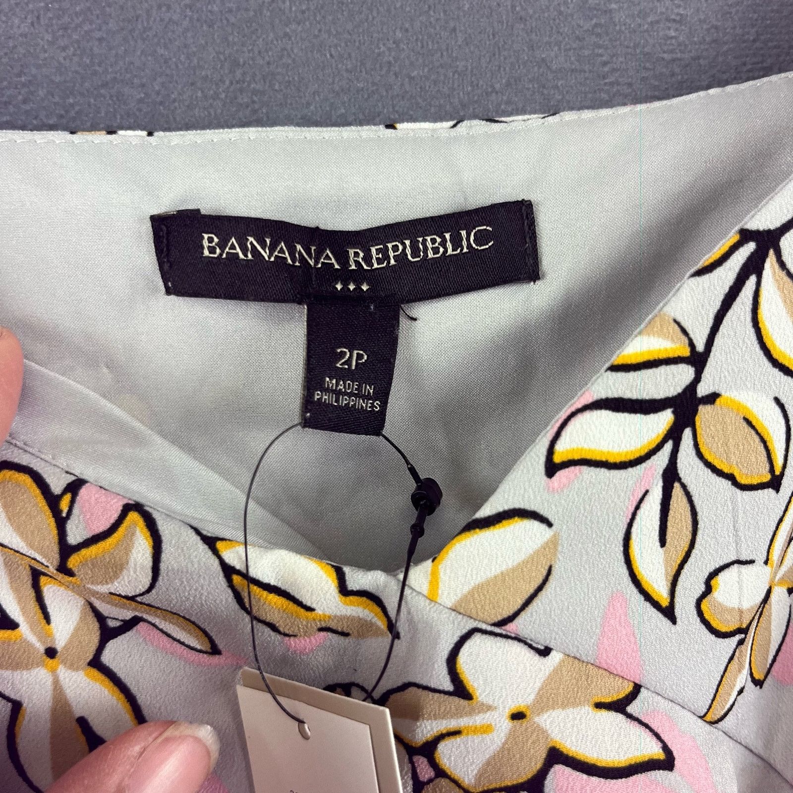 Banana Republic Banana Republic Petite 2P Dress Y2K Ruffle Abstract Floral Size XS / US 0-2 / IT 36-38 - 3 Thumbnail