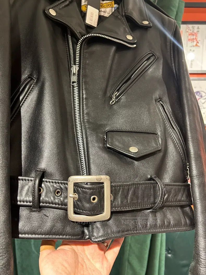 Schott Schott Pre-Owned Leather Jacket 618 Diagonal Zipper Rider Size US XS / EU 42 / 0 - 6 Thumbnail