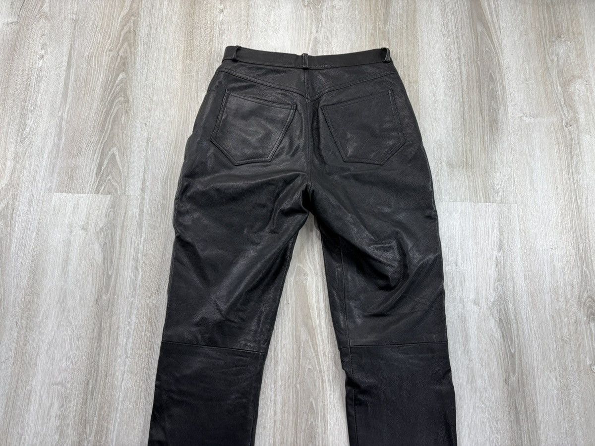 Genuine Leather × Leather × Vintage Womens biker moto leather pants Hennes Collection Size 40 Size 24" / US 00 / IT 34 - 10 Thumbnail