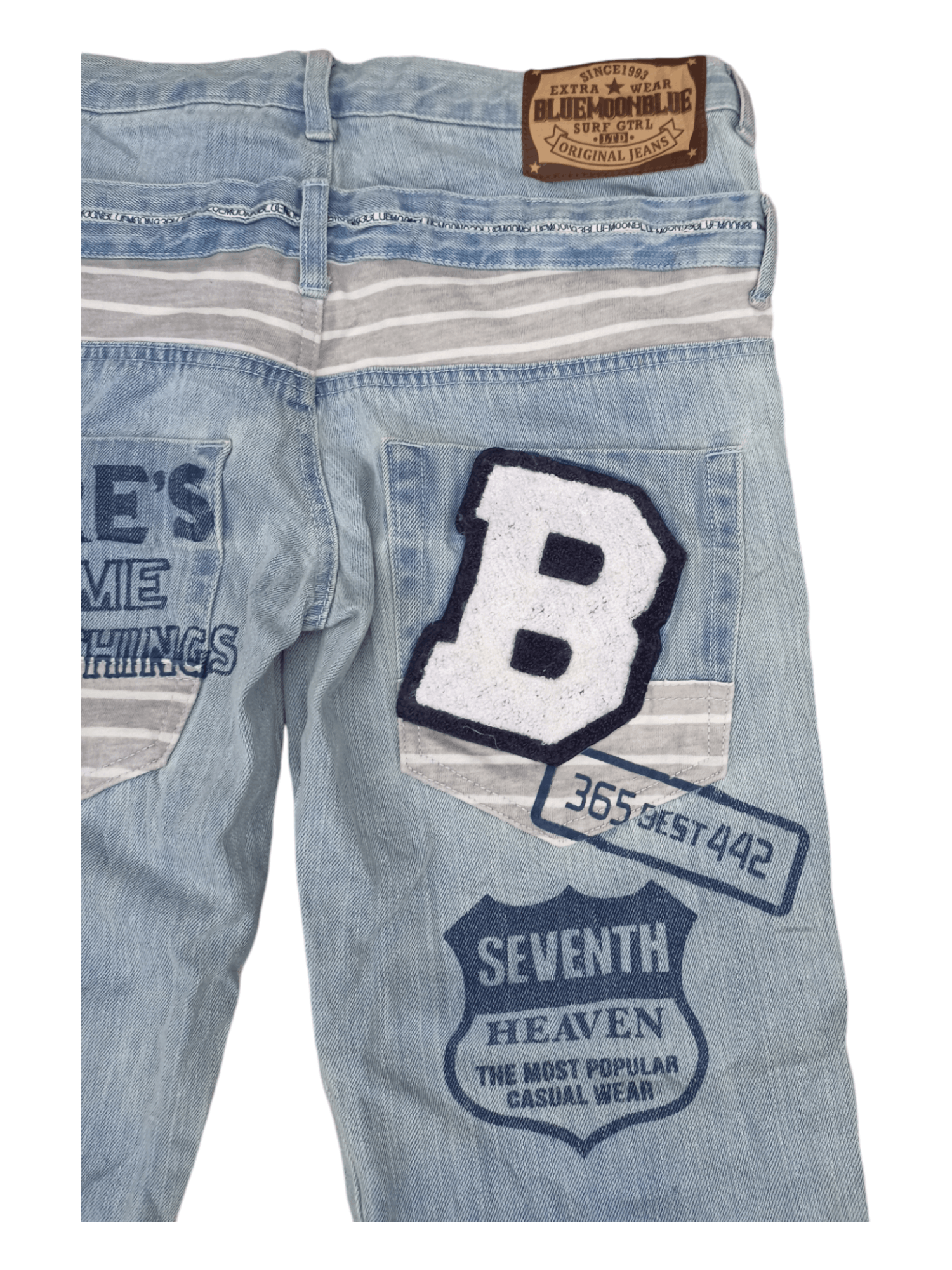 Japanese Brand Blue Moon Blue Big Blowout Patched Japanese Jeans Size US 30 / EU 46 - 8 Thumbnail