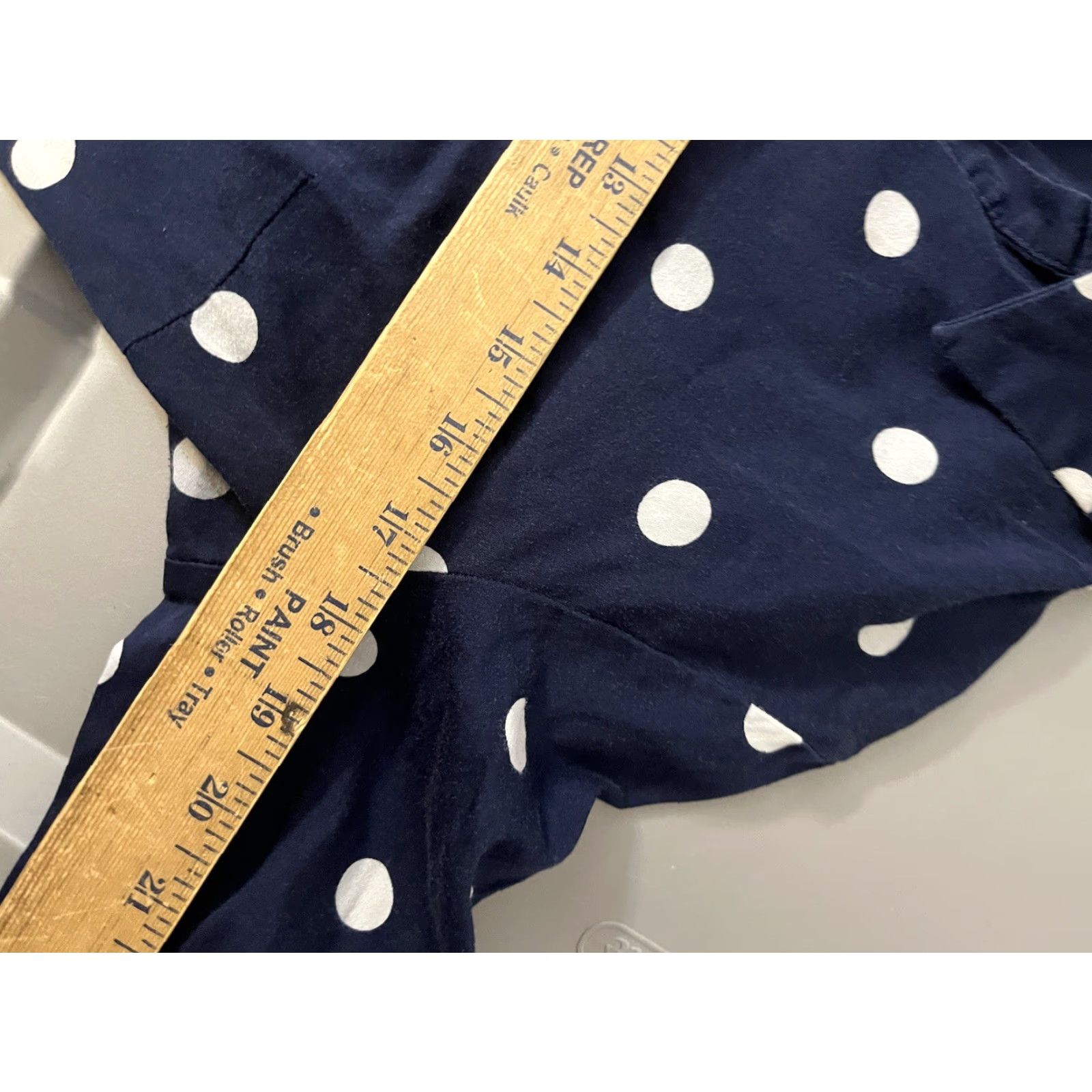 Avenue 7th Avenue Design Studio New York & Company Women Navy Blue Polka Dot Long Sleeve Button-Down Shirt M Size M / US 6-8 / IT 42-44 - 5 Thumbnail