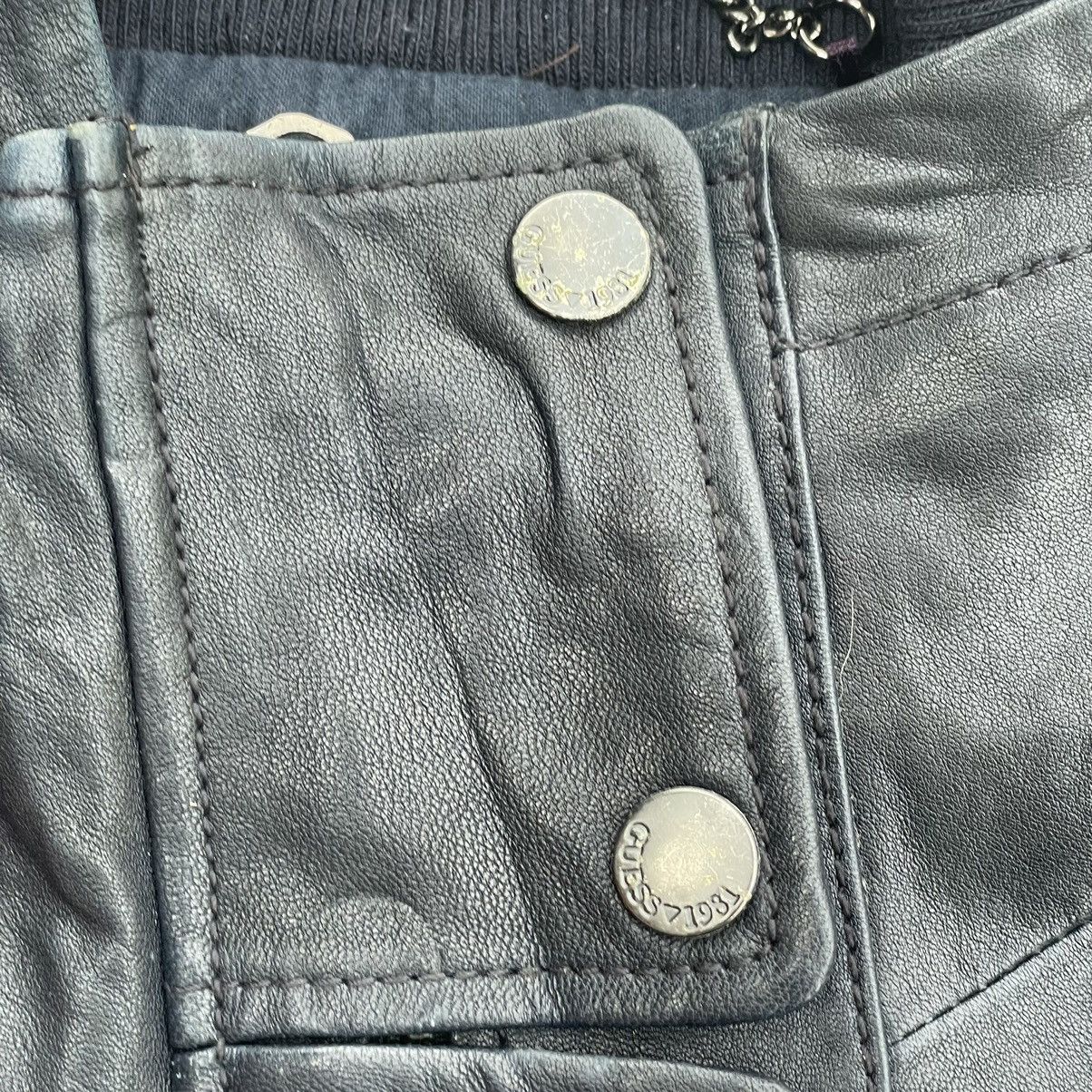 Guess “GUESS” AVANT GARDE TURTLE NECK LEATHER JACKET Size XS / US 0-2 / IT 36-38 - 5 Thumbnail