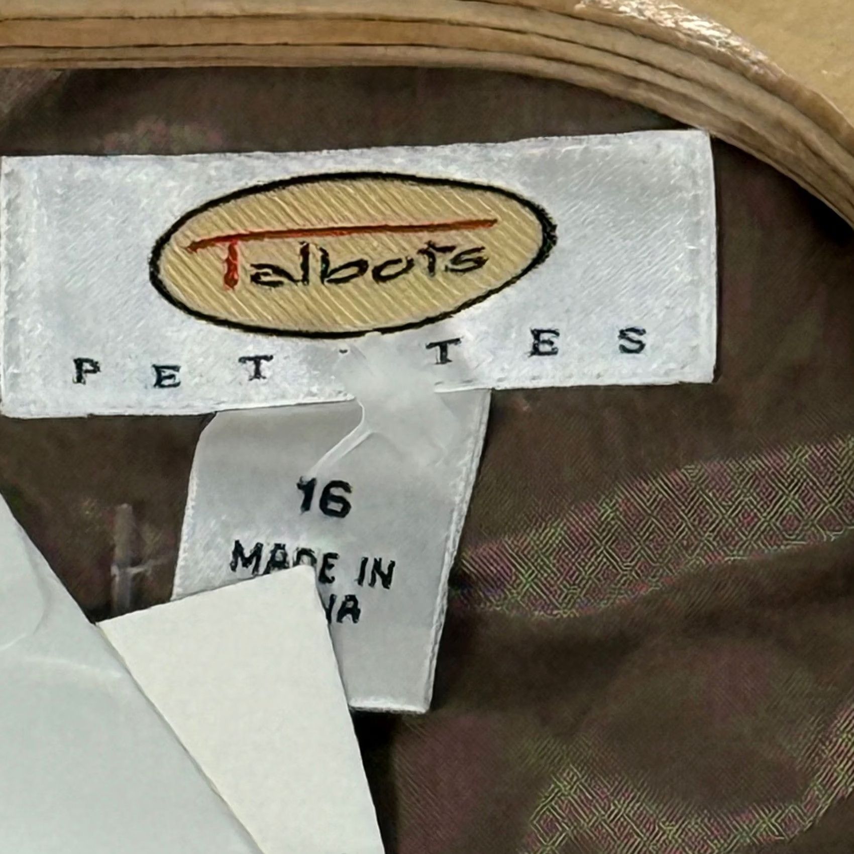 Talbots VINTAGE Talbots Petites 16P Belted Blazer Jacket Lightweight Fall Coat Outerwear NWT Size XXL / US 16-18 / IT 52-54 - 7 Thumbnail