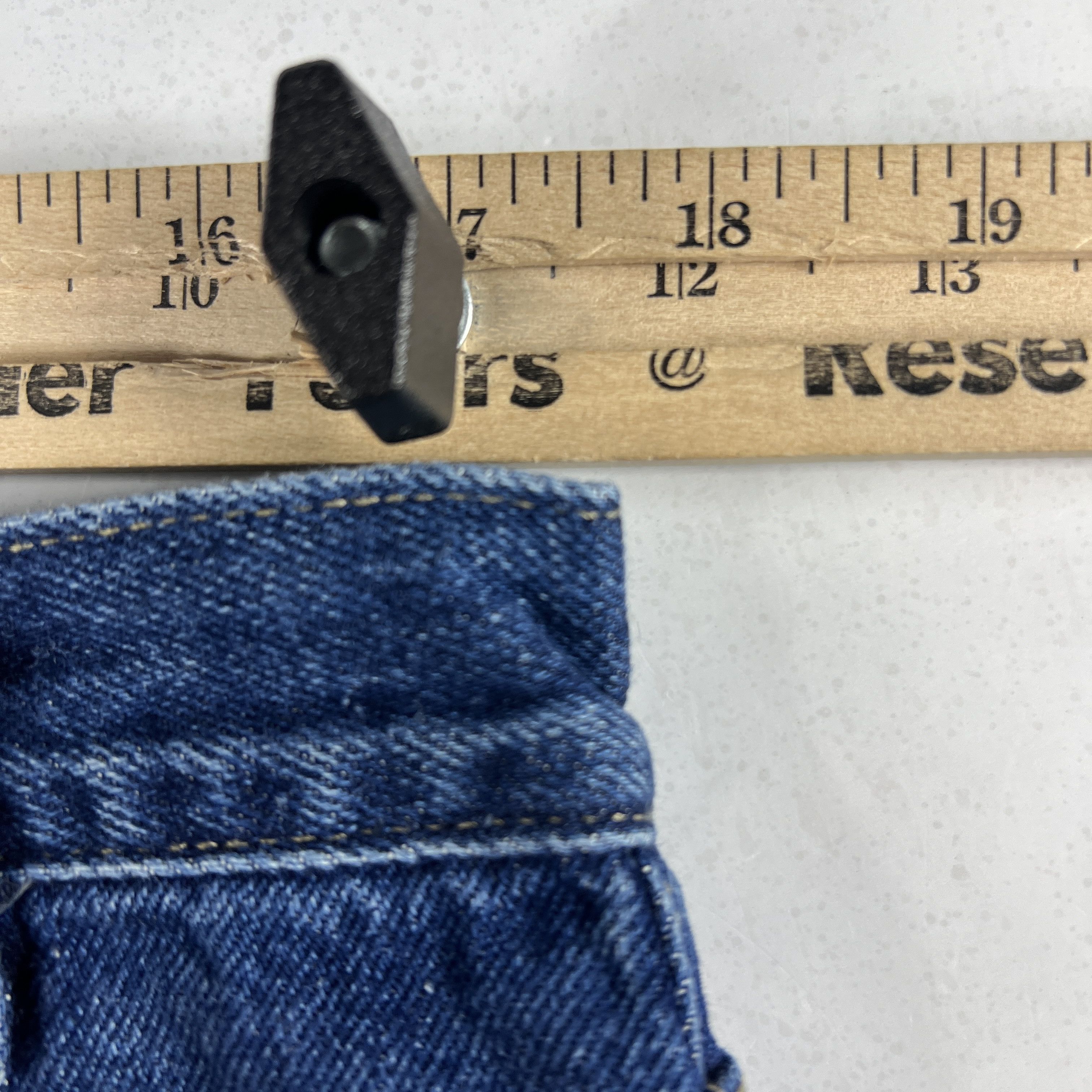Bugle Boy × Vintage VTG Bugle Boy Shorts Relaxed Bermuda Blue Faded Cotton Jorts Size US 35 - 17 Thumbnail