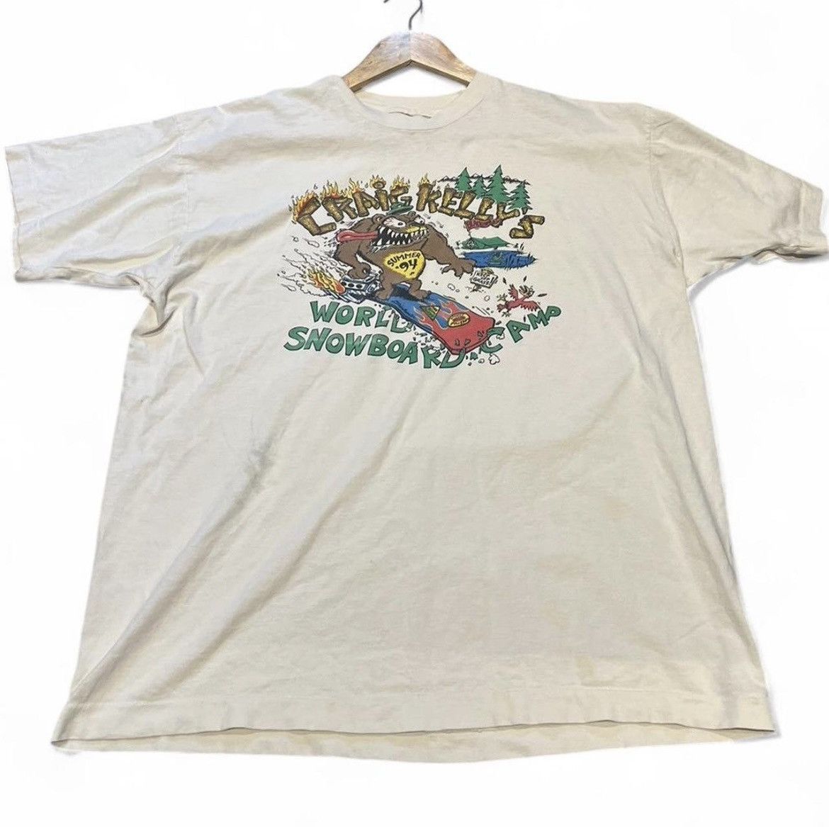 Vintage Vintage singlestitch shirt Craig Kellys World Snowboard Camp Size US S / EU 44-46 / 1 - 2 Thumbnail