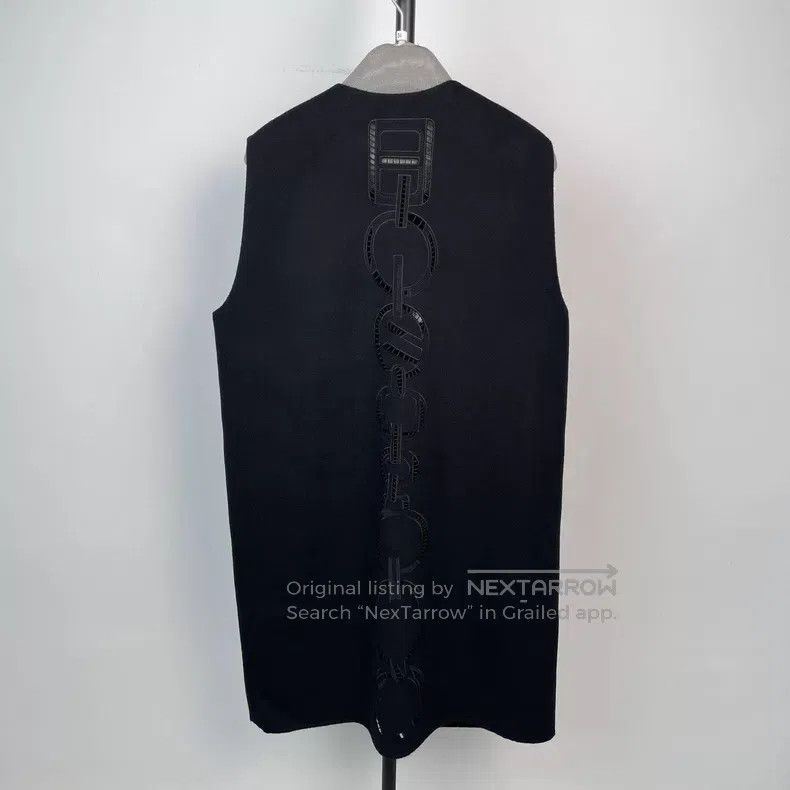 Hermes Hermes Leather and Cashmere Long Vest Jacket with Cut-Outs Size XXS / US 00 / IT 34 - 2 Thumbnail