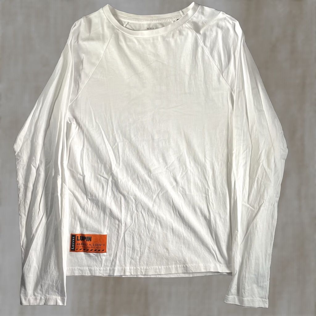 Vintage Lupin Netflix Shirt Men L Omar Sy Lupin Promo Tee Netflix Original Long Sleeve Crew Neck White Black Netflix Shirt Men L Lupin Promo Tee Size US L / EU 52-54 / 3 - 1 Thumbnail