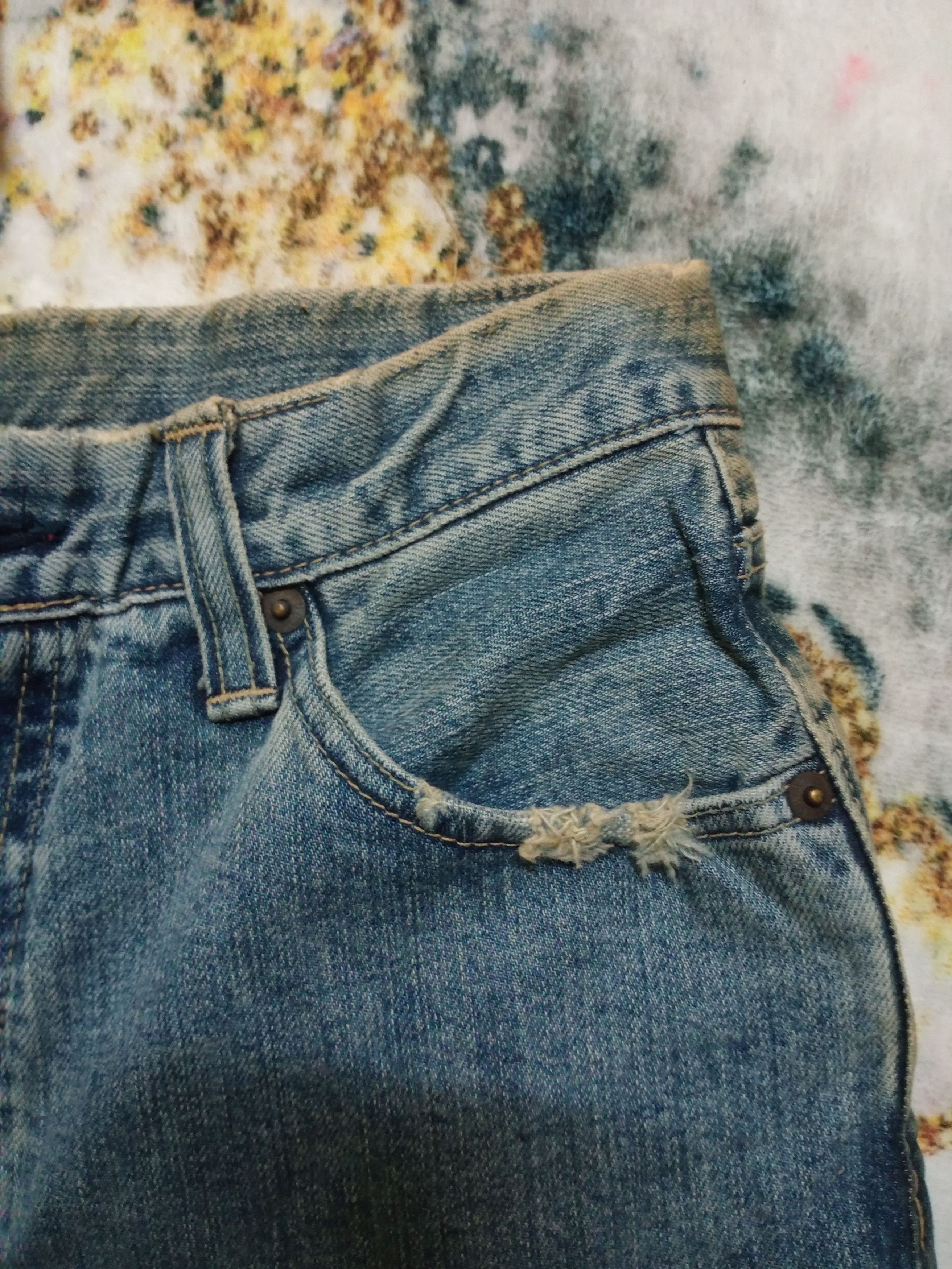 If Six Was Nine × Japanese Brand × Vintage Rare Vintage BlueWay Distressed Denim Pants Size 28" / US 6 / IT 42 - 12 Thumbnail