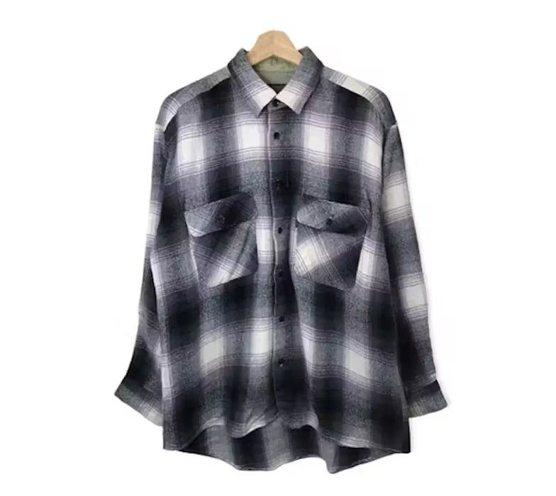 image of Bayleaf Plaid Tartan Flannel Shirt Button Up, Men's (Size Medium)