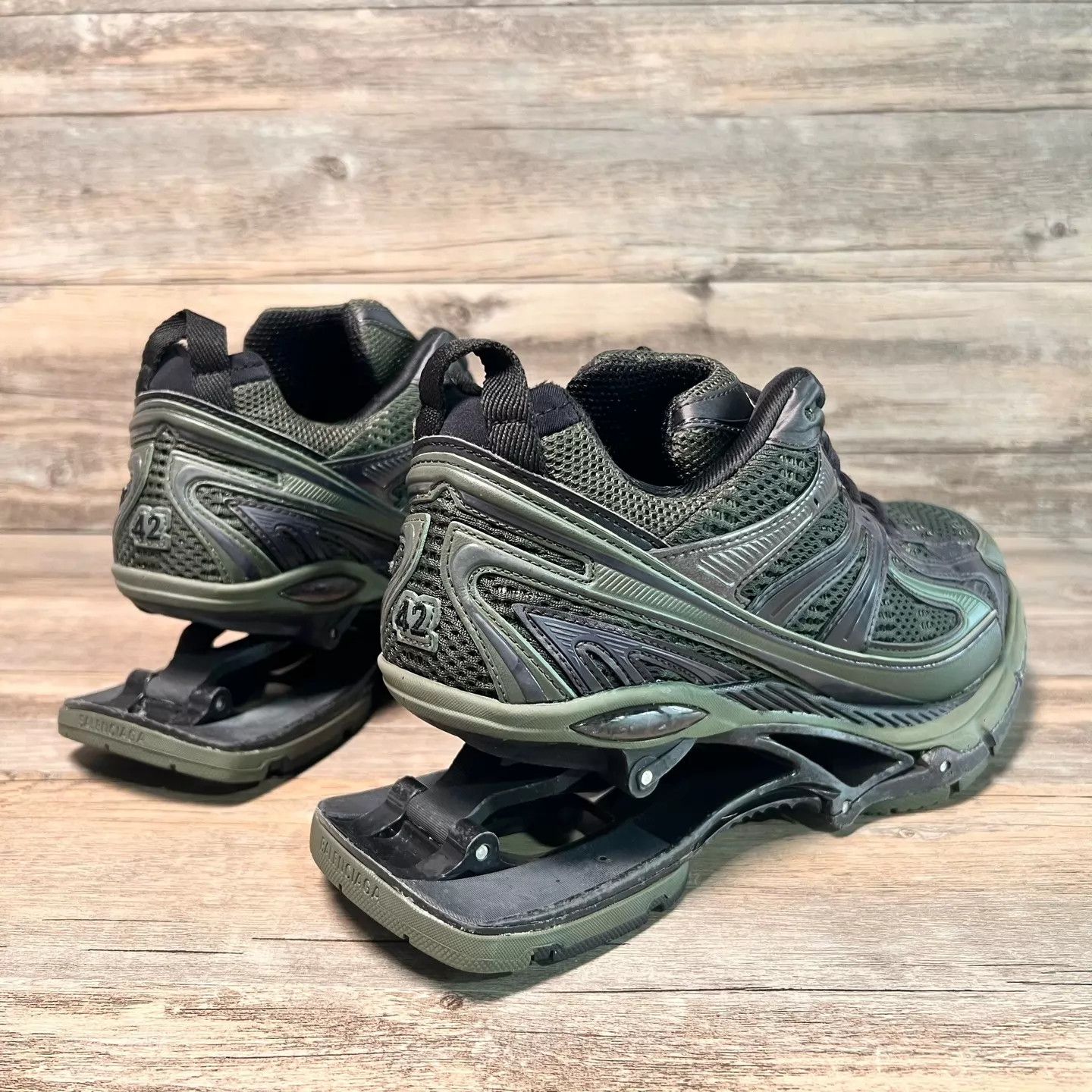 Balenciaga Balenciaga Xpander 42 EU Black-Green & Brown-Green Near Mint Size US 9 / EU 42 - 3 Thumbnail
