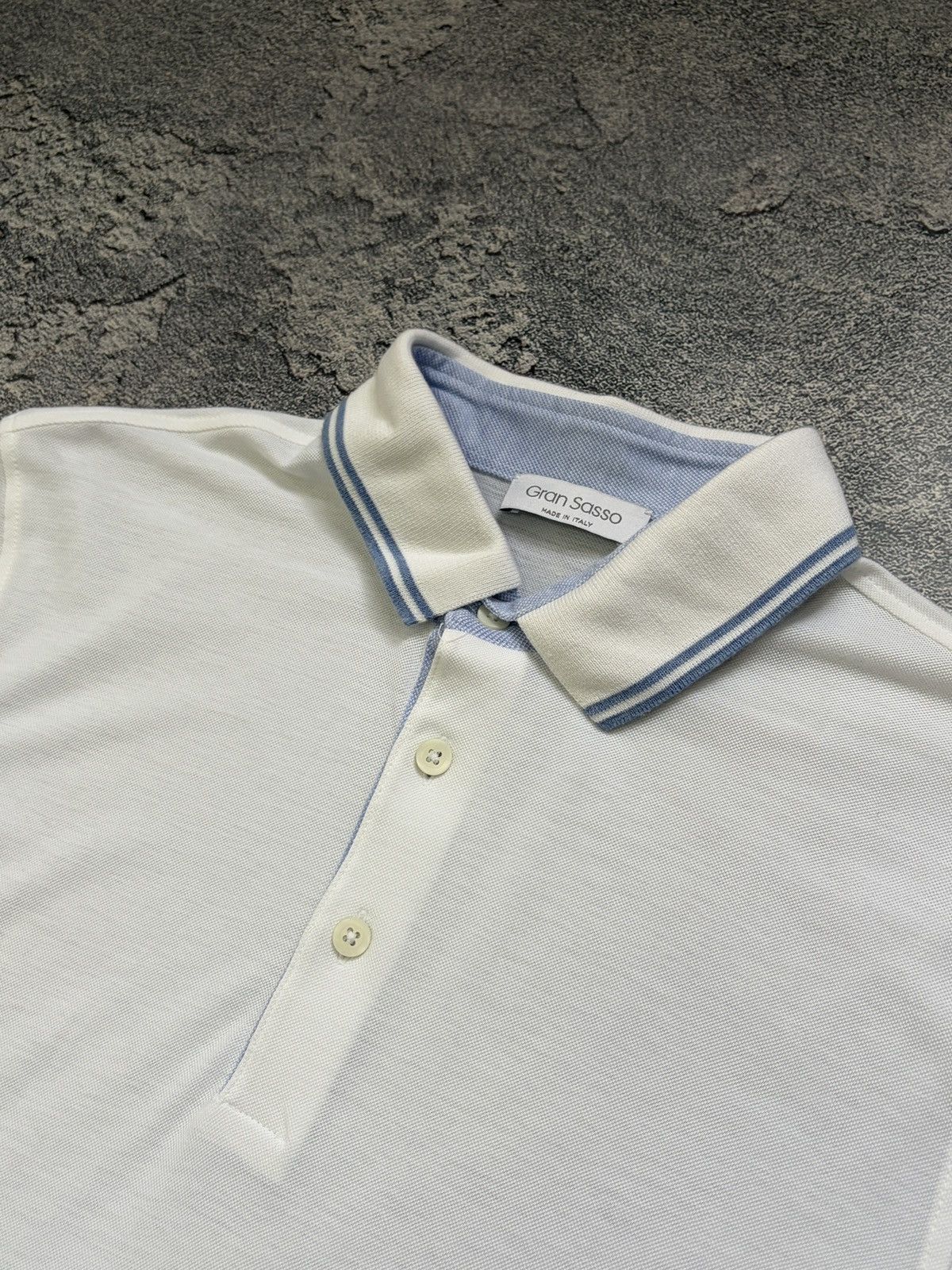 Gran Sasso Gran Sasso Italy White Cotton Polo Shirt 50 L Knit Casual Size US L / EU 52-54 / 3 - 7 Thumbnail