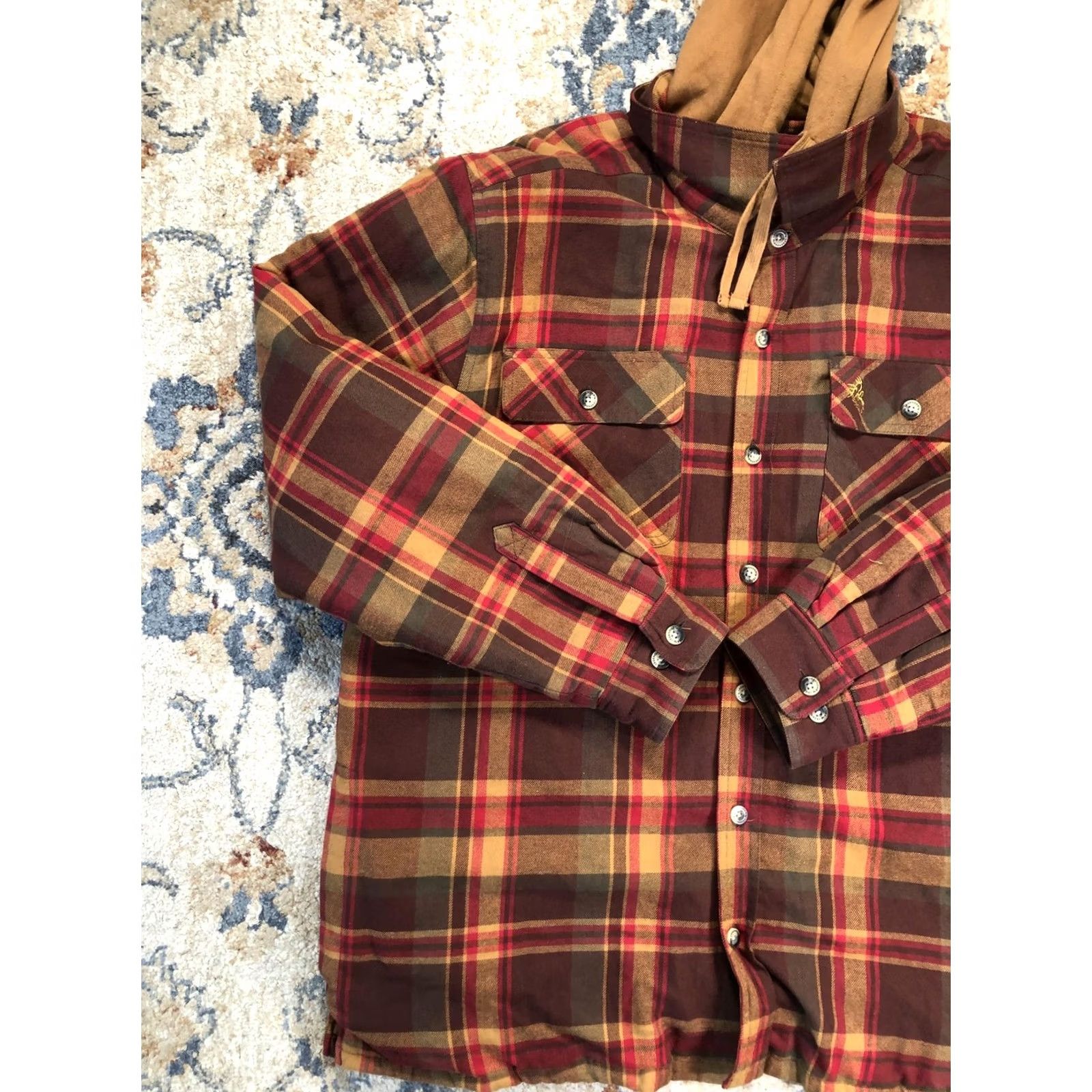 Vintage Legendary Whitetails Jacket Mens 2XL Brown Plaid Flannel Hooded Lined Outdoor Style Parka Jacket Size US XXL / EU 58 / 5 - 3 Thumbnail