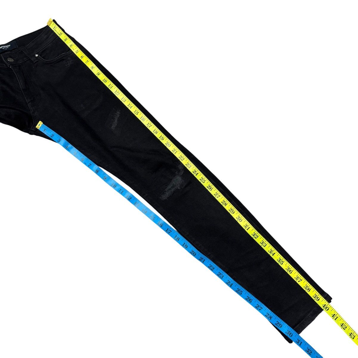 Represent Clo. Represent Jet Black Repairer Denim Jeans Size US 28 / EU 44 - 21 Thumbnail
