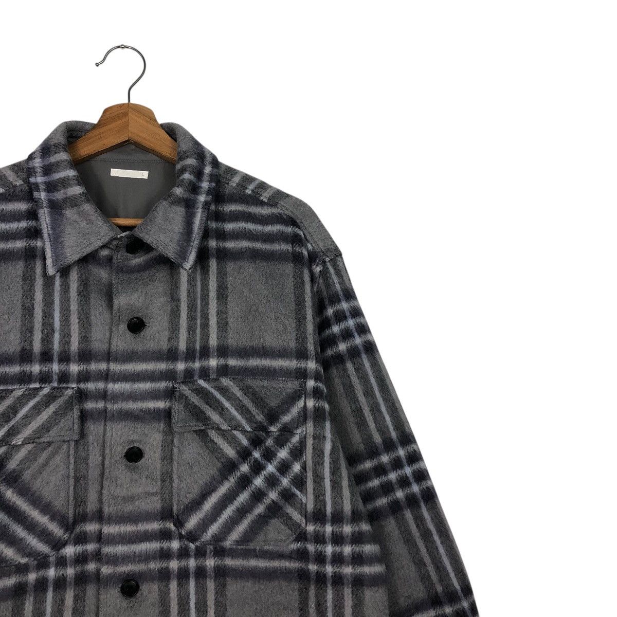 Japanese Brand 📌Vintage Wool Button Jacket GU Japan Tartan Issey Miyake Size US L / EU 52-54 / 3 - 7 Thumbnail
