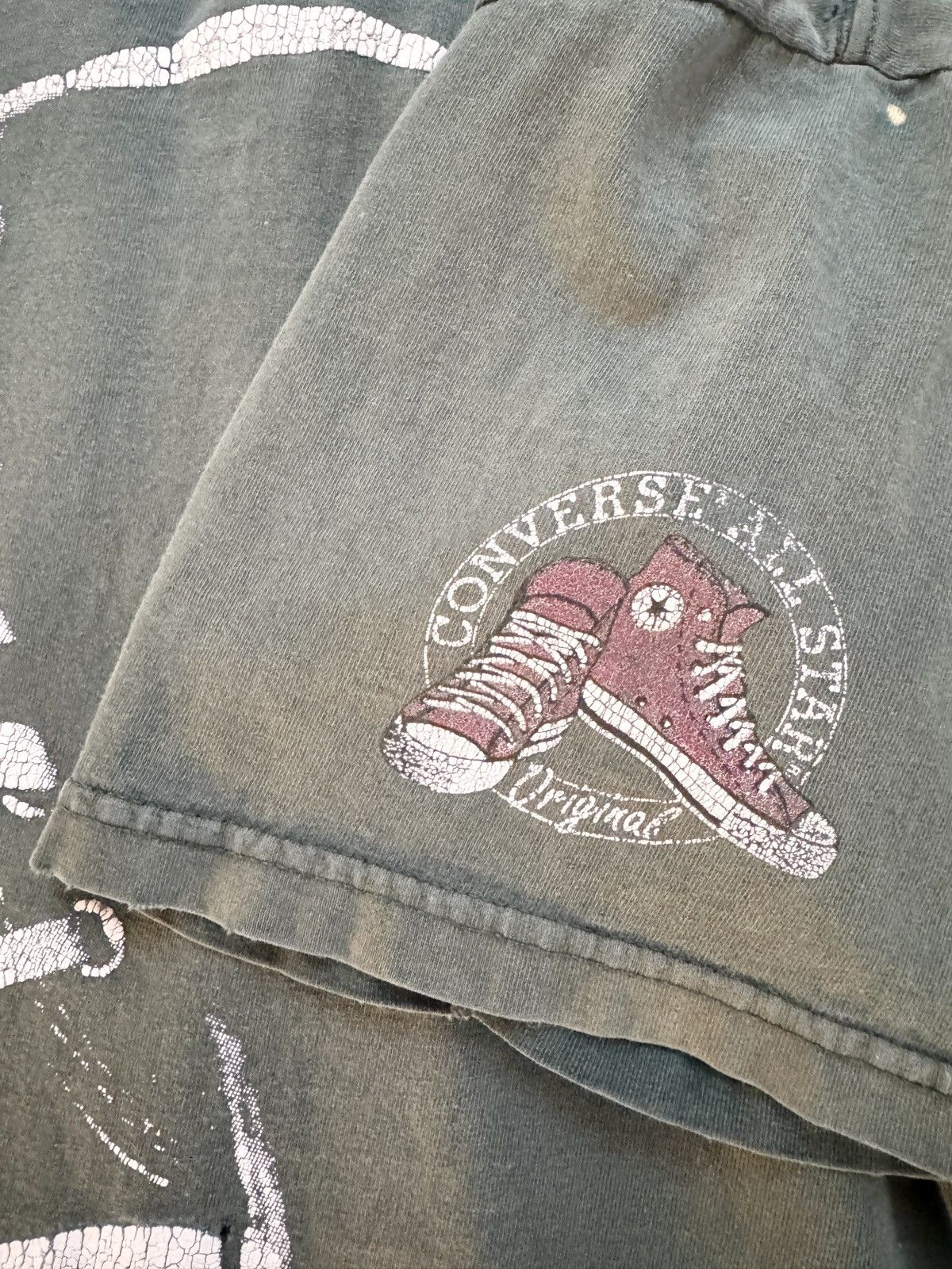 Converse × Vintage Vintage 90’s Converse Chuck Taylor High Graphic Tee Faded Size US XL / EU 56 / 4 - 5 Thumbnail