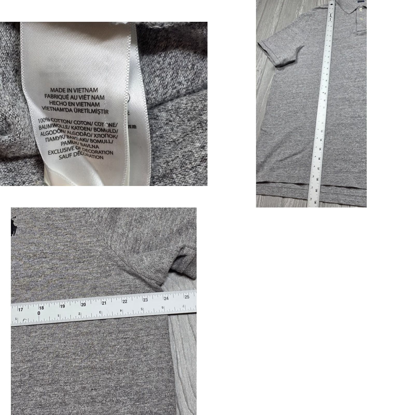 Polo Ralph Lauren Polo Ralph Lauren Polo Shirt XL Heather Gray Short Sleeve Men Pique Black Pony Size US XL / EU 56 / 4 - 8 Thumbnail