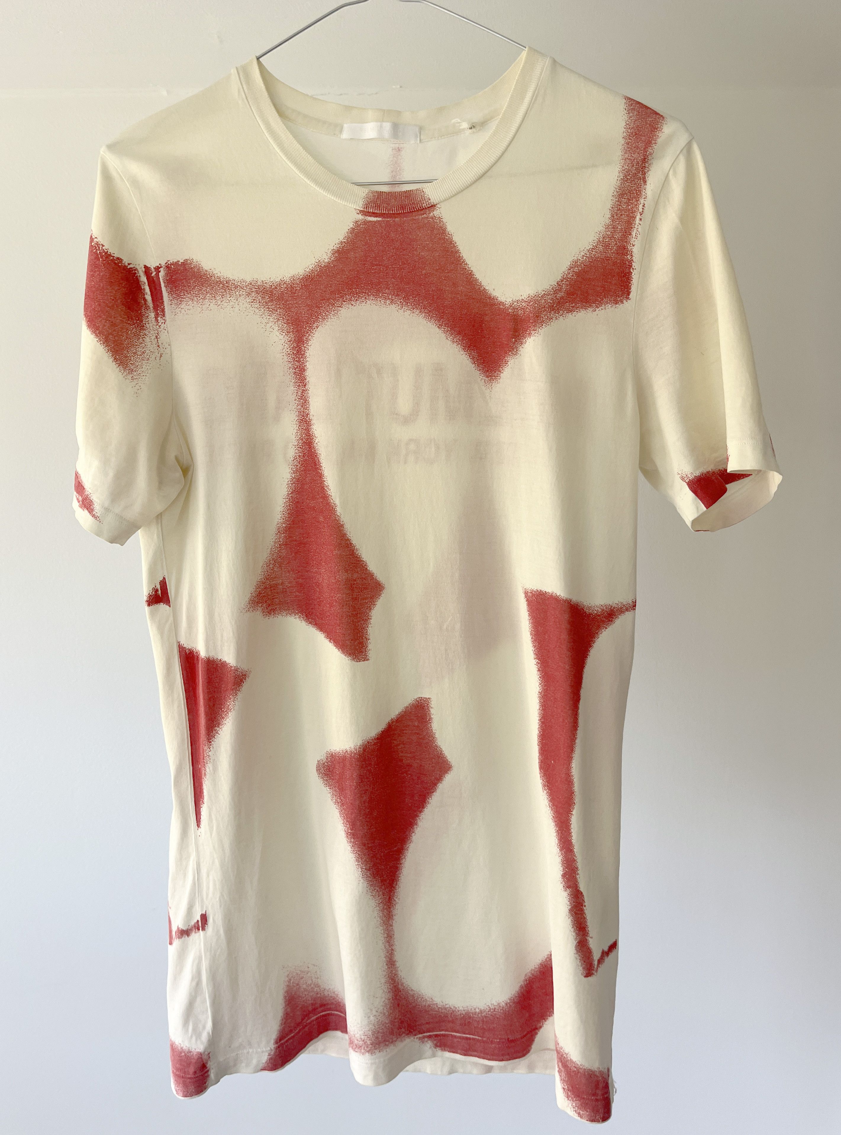 Helmut Lang ARCHIVE - Helmut Lang 2004 backstage stencil tee Size US S / EU 44-46 / 1 - 3 Thumbnail