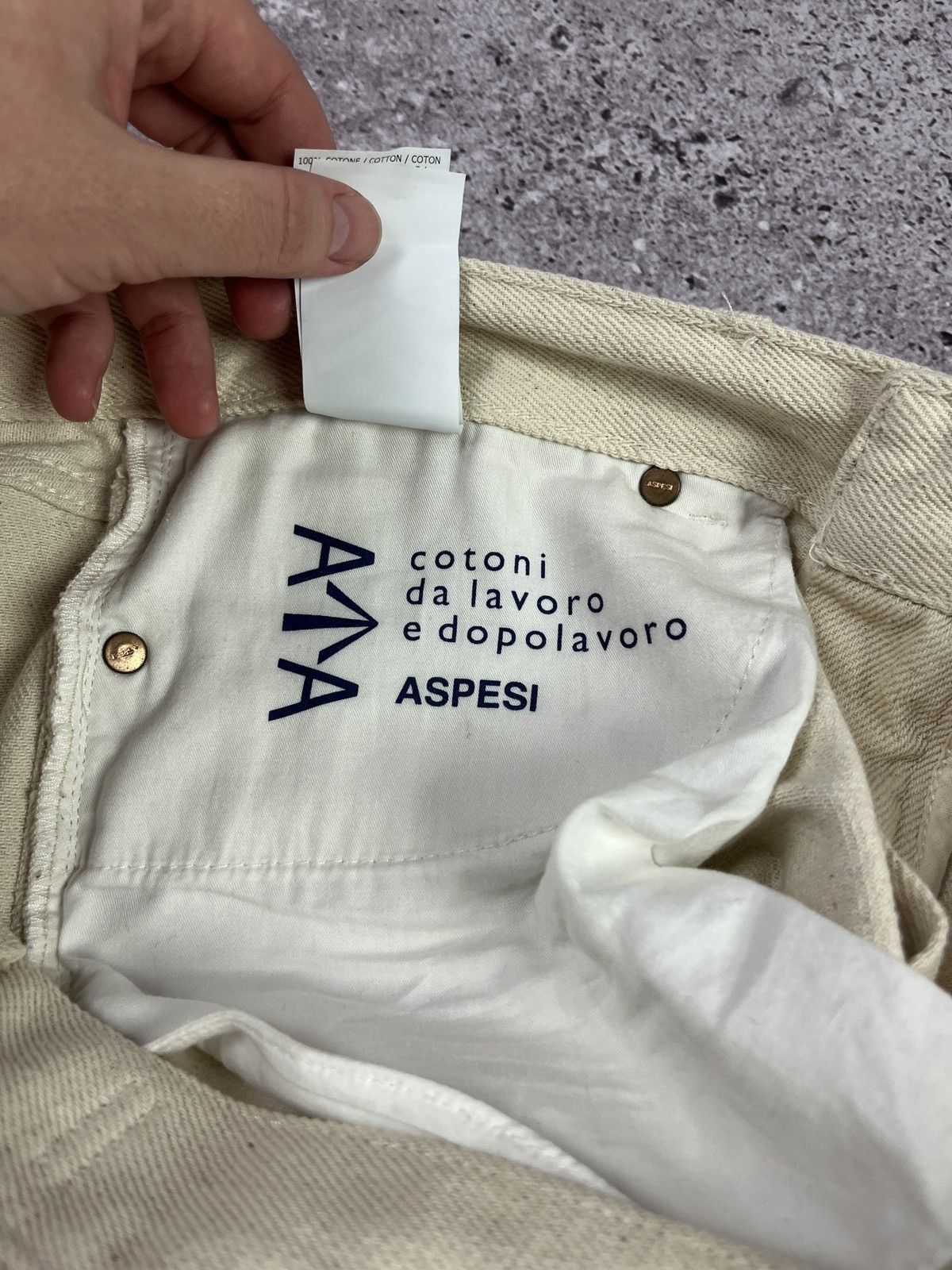 Aspesi Aspesi 🇮🇹 Cream Denim Pants Size 32 Minimalist Luxury Jeans Size US 32 / EU 48 - 9 Thumbnail