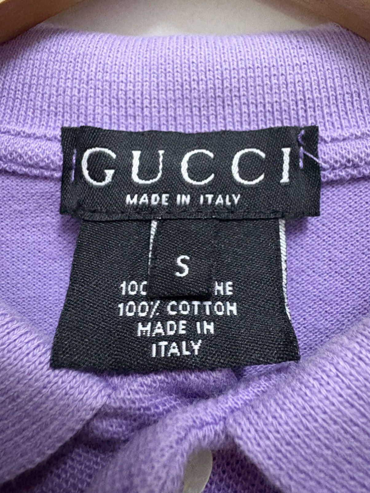 Gucci 2000's Gucci Basic Logo Embroidered Purple Polo Shirt Size US M / EU 48-50 / 2 - 9 Thumbnail