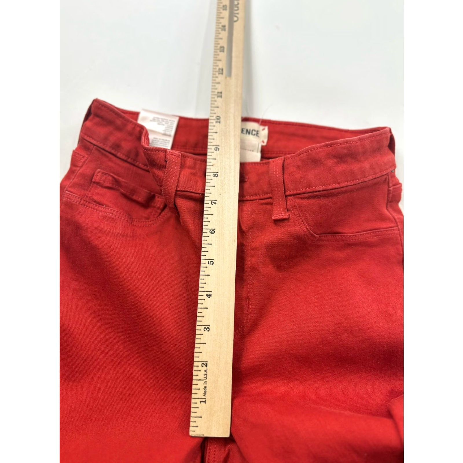 L'AGENCE VINTAGE L'AGENCE Jeans Women Red Margot Skinny Mid Rise 25 Inseam 25 Dark Wash Size 42" / US 20 - 8 Thumbnail