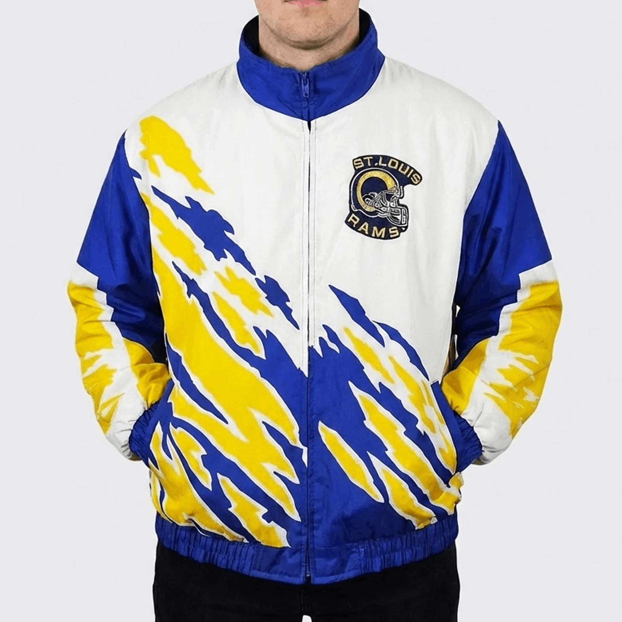 NFL St Louis Rams Vintage 90s Splash Jacket Size US XXL / EU 58 / 5 - 3 Thumbnail