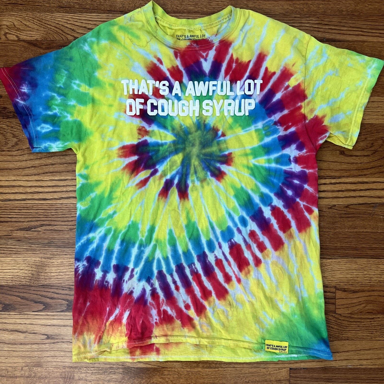 Awful Lot of Cough Syrup RARE! Thats A Awful Lot Of Cough Syrup Tie Dye Desto Dubb Size US L / EU 52-54 / 3 - 1 Thumbnail