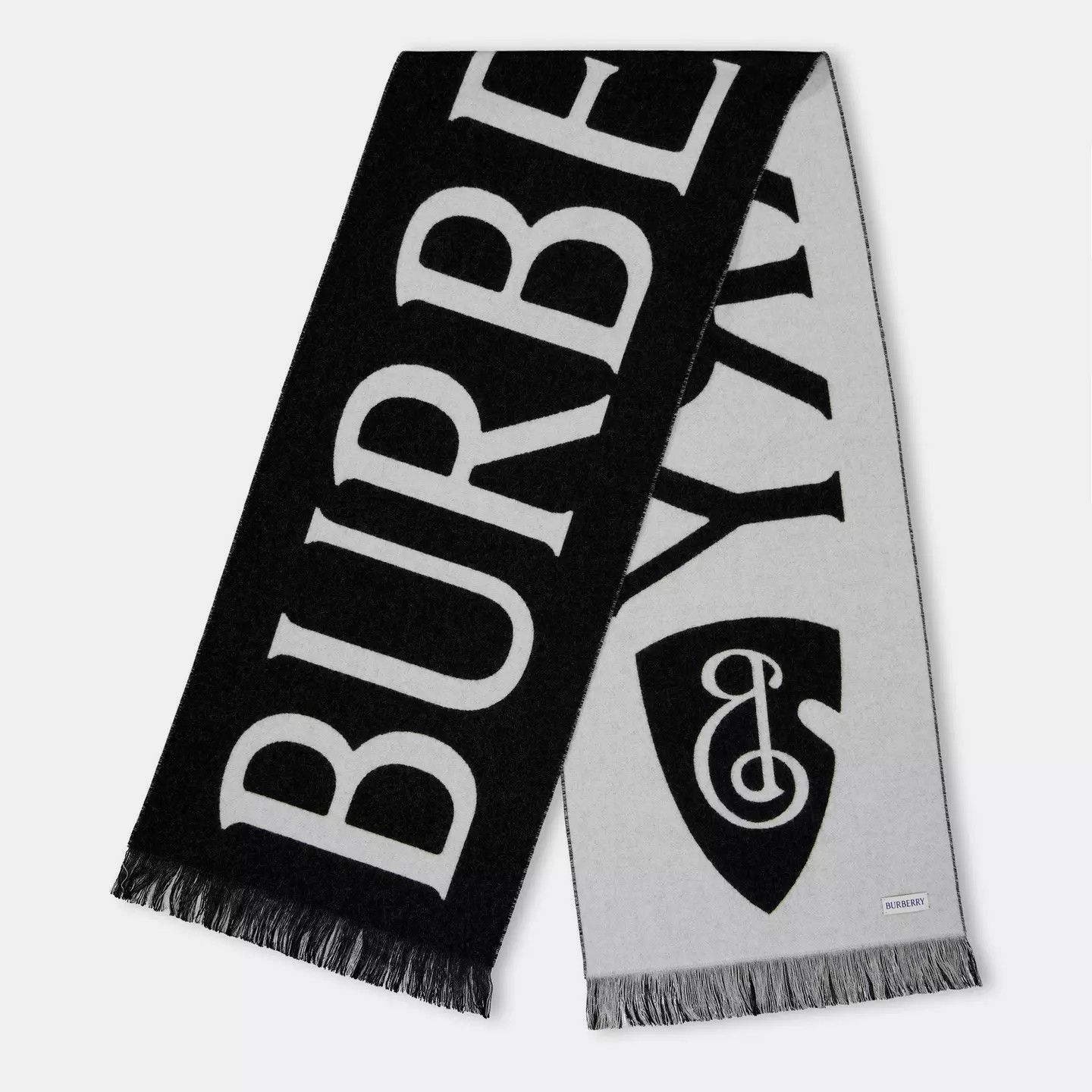 Burberry o1g2r1mq0426 Size: OS / Football Logo-Intarsia Scarf Size ONE SIZE - 1 Thumbnail