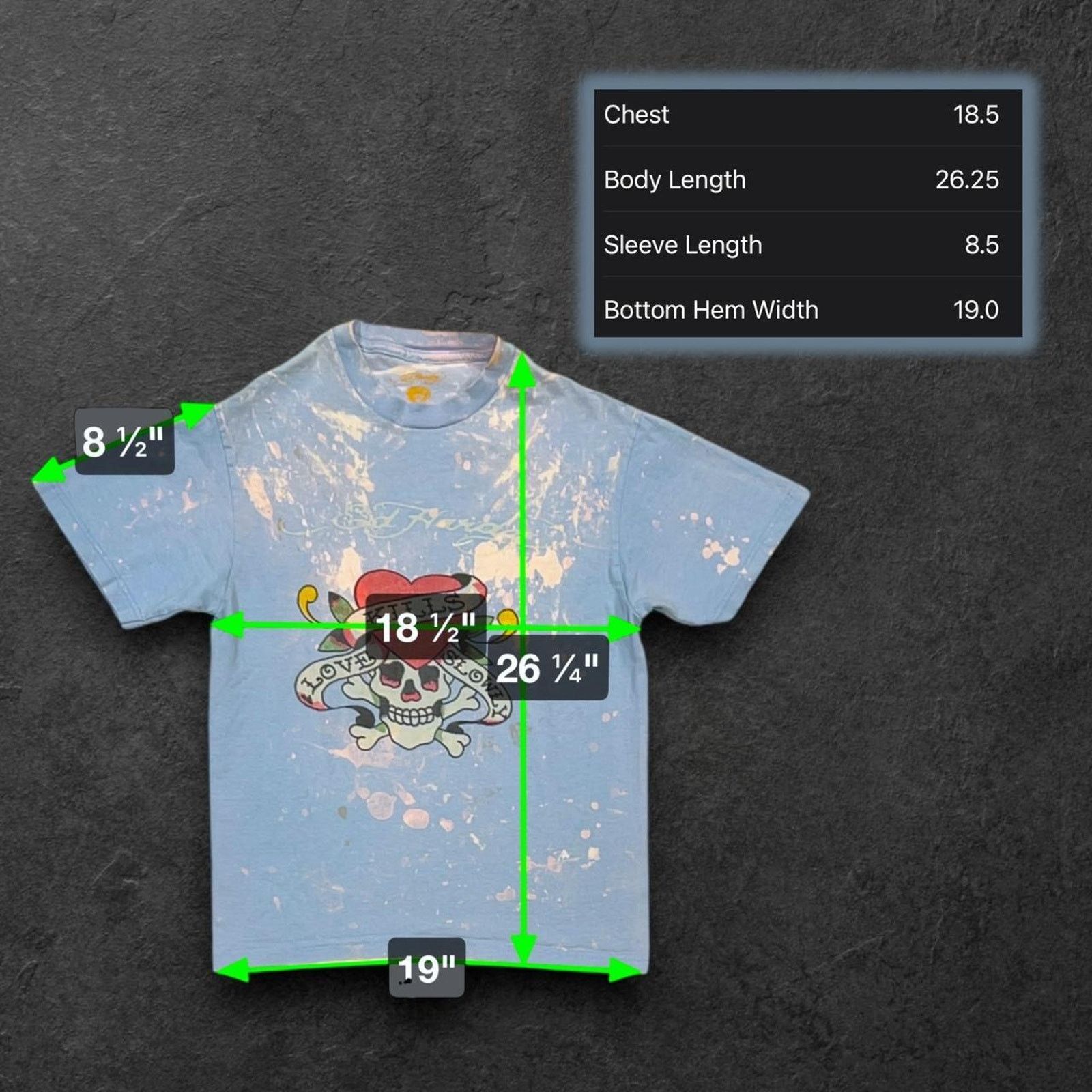 Ed Hardy Ed Hardy by Christian Audigier Y2K Graphic Blue T-Shirt Size M / US 6-8 / IT 42-44 - 5 Thumbnail