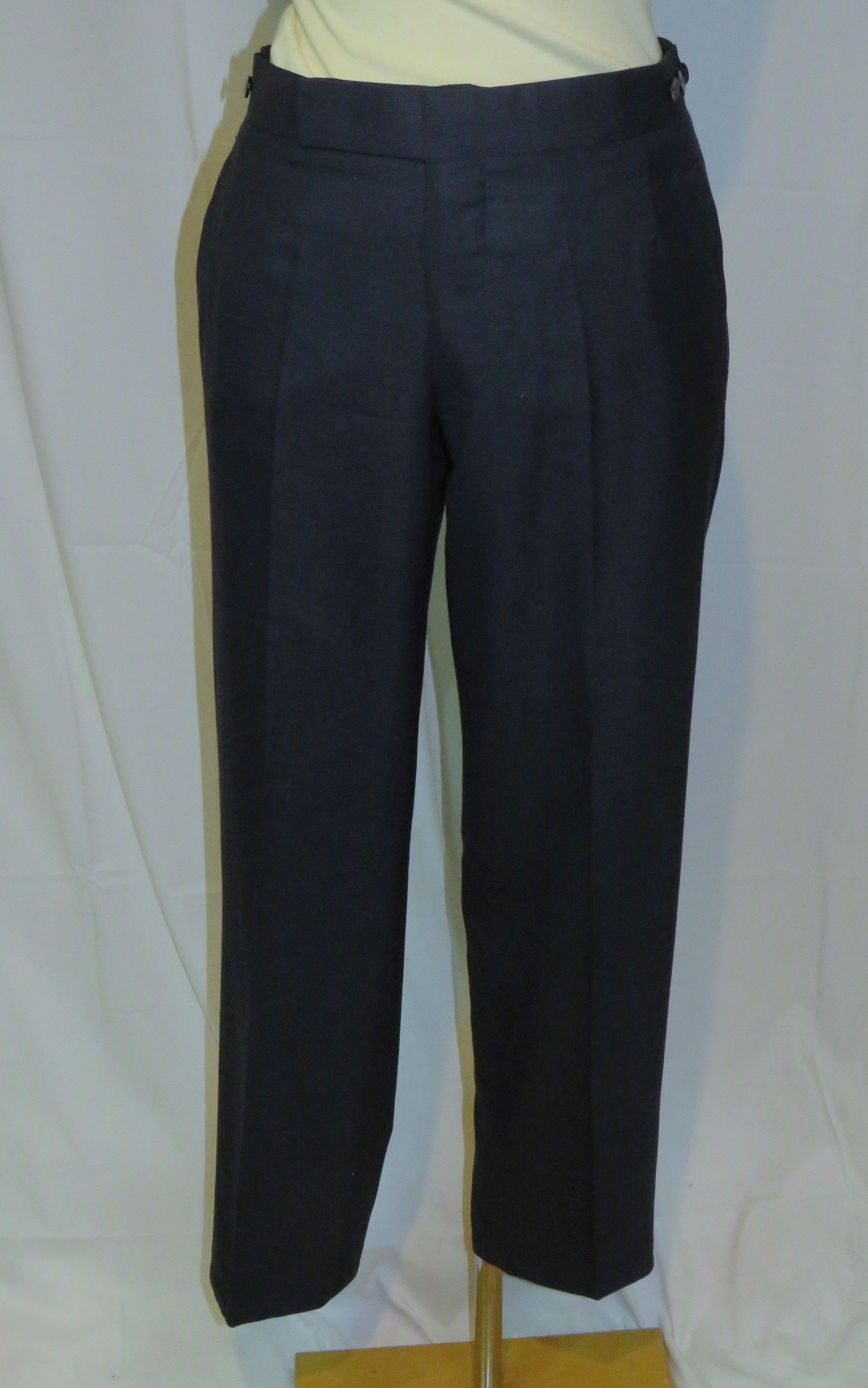 Huntsman × Savile Row Bespoke 2022 Navy Blue Birdseye One Button Suit 34S Size 34S - 14 Thumbnail
