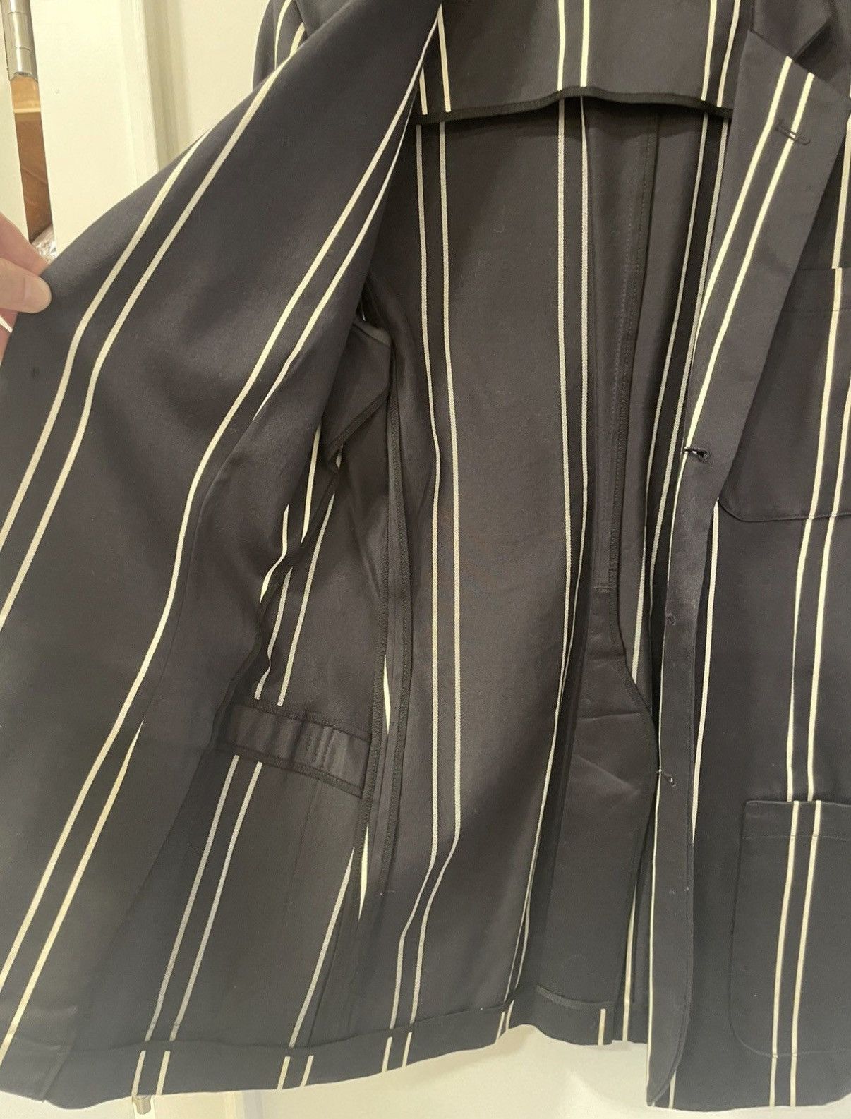 Rugby Ralph Lauren Rugby Ralph Lauren Ivy Style Striped Twill Blazer Small Size 38R - 2 Thumbnail