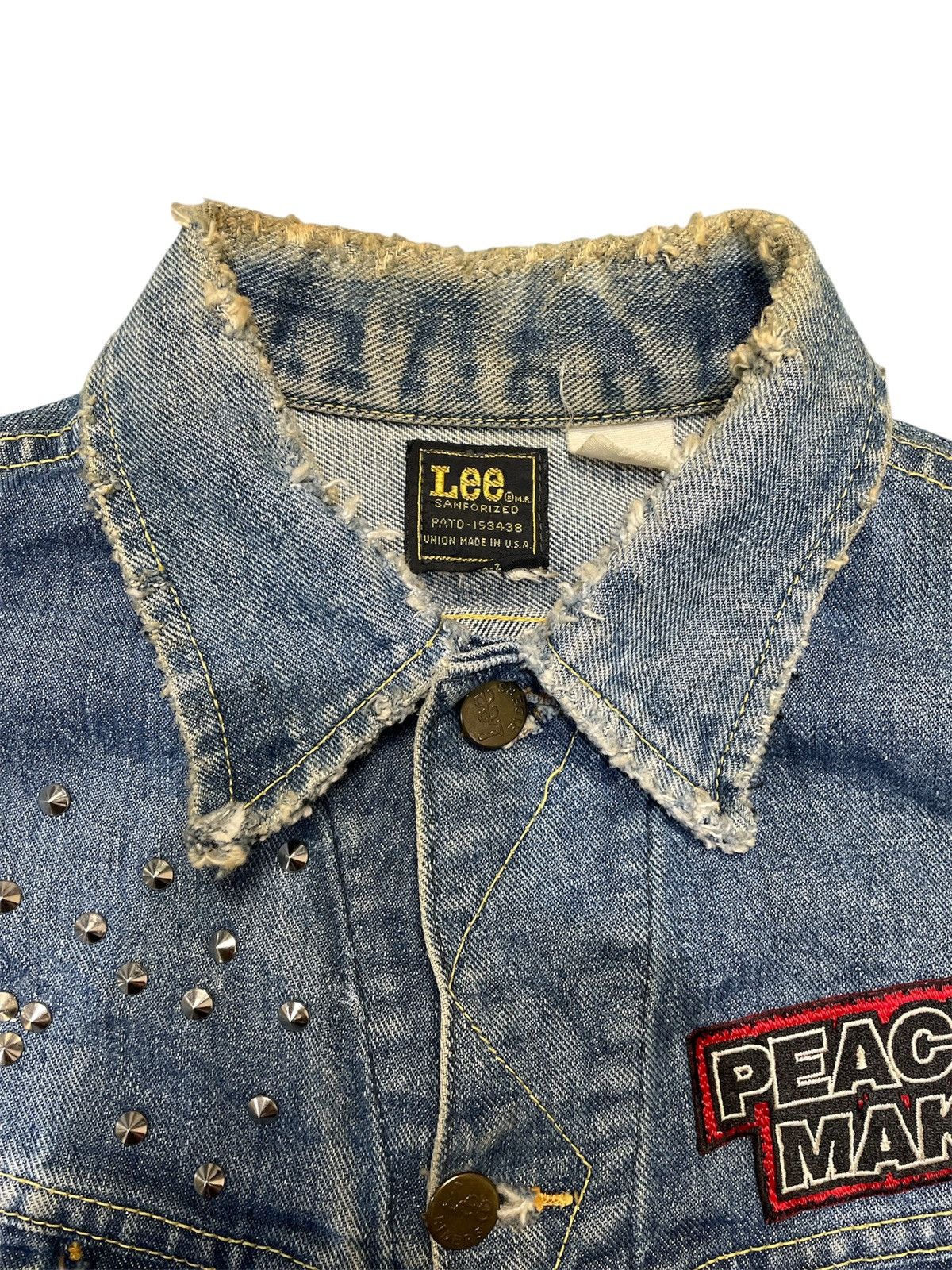 Lee Vintage 90s Lee Denim Jacket Custom Peace Maker Made In USA Size US S / EU 44-46 / 1 - 5 Thumbnail
