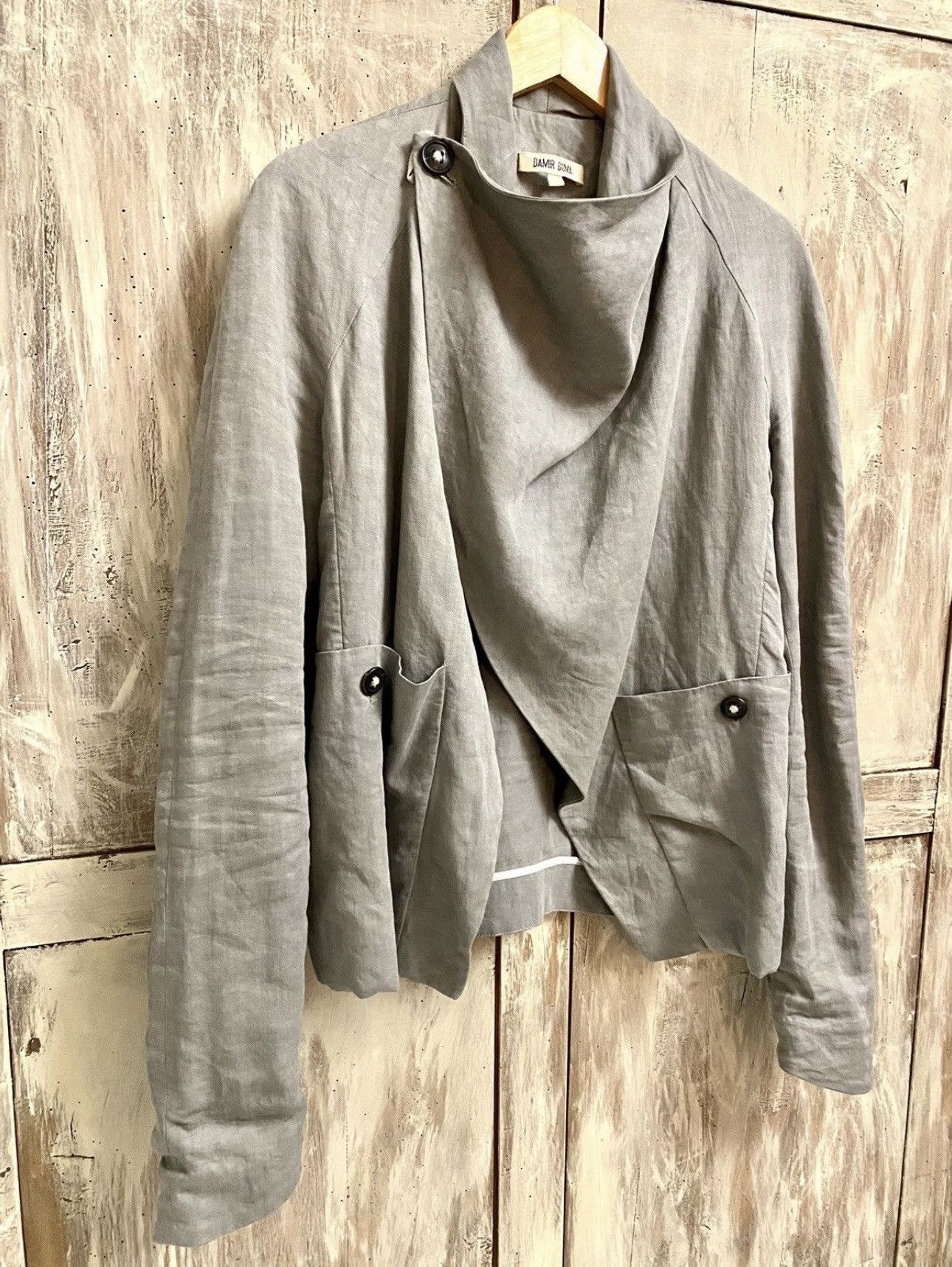 Damir Doma damir doma archive grey linen jacket 44 men Size US XS / EU 42 / 0 - 5 Thumbnail