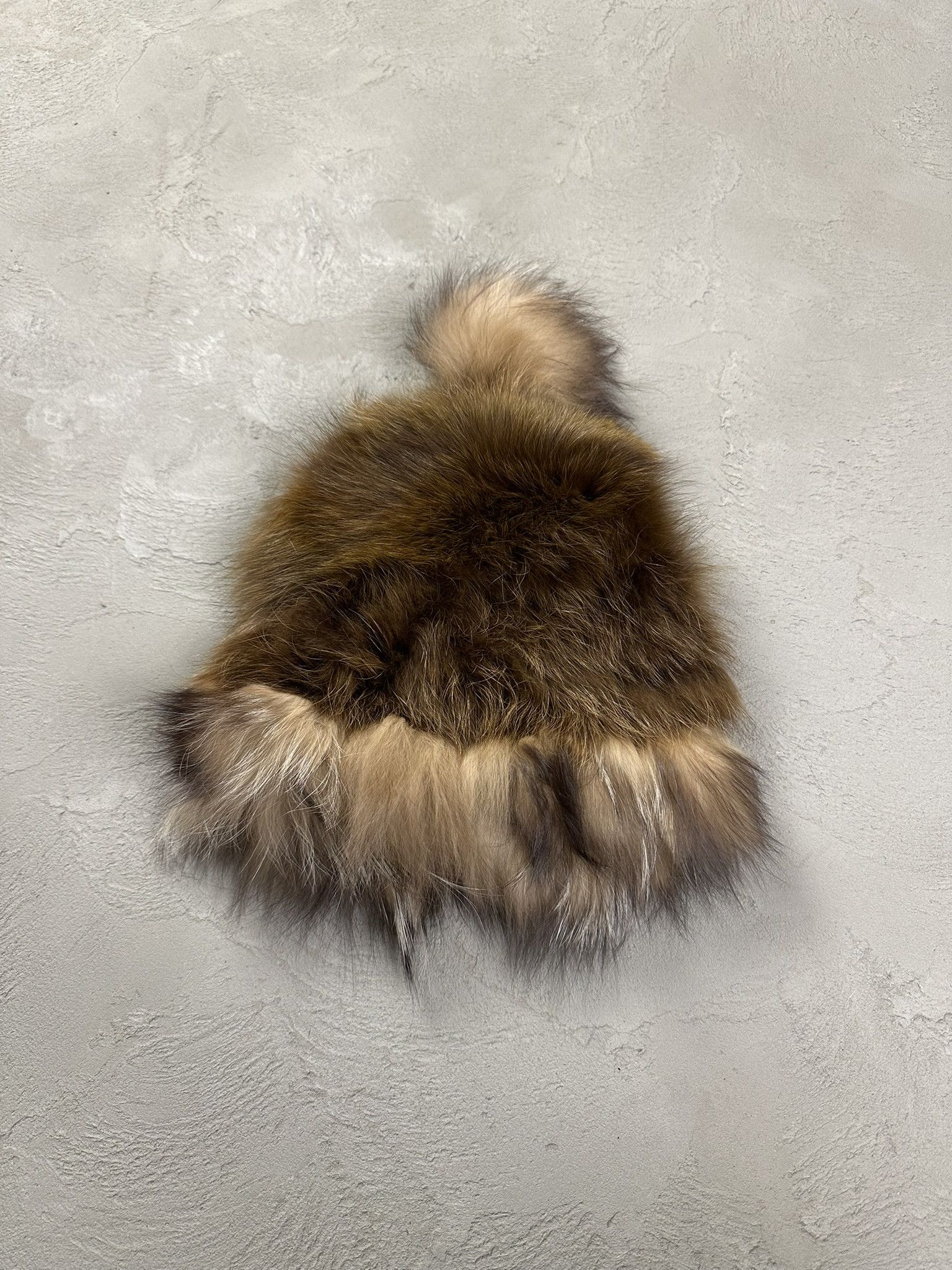 Vintage 80s Vintage Fox Fur Avant Garde Soviet Fuzzy Hat Size ONE SIZE - 1 Thumbnail