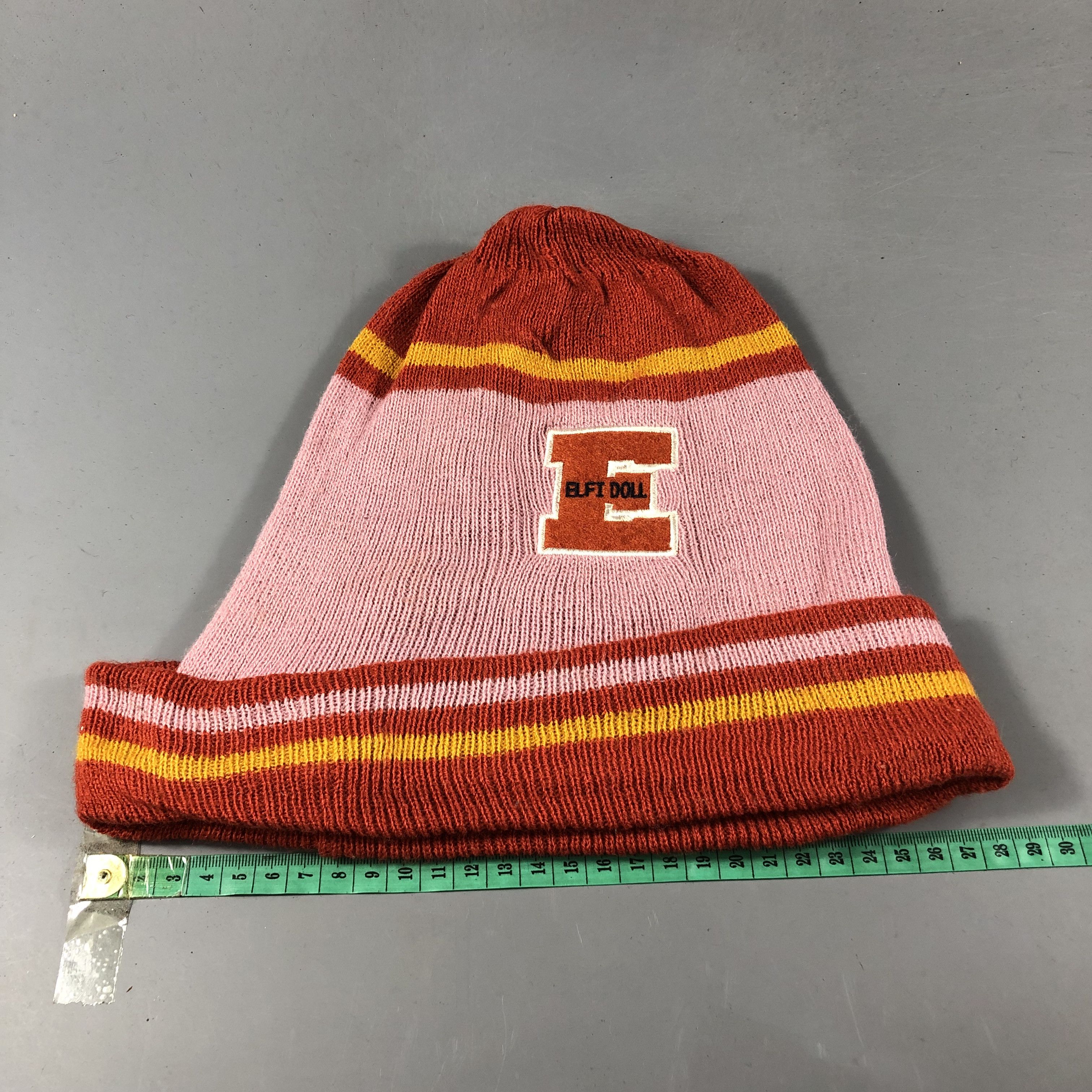 Vintage Elfi Doll Striped Beanie Snowcap Snow Hat B860 Size ONE SIZE - 3 Thumbnail