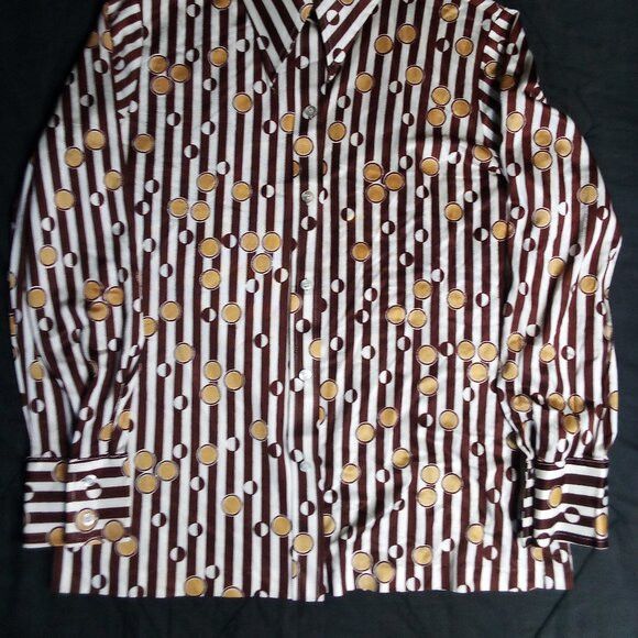Other Vintage MCM Koret Kolortron Op Art Polyester Disco Shirt Size US L / EU 52-54 / 3 - 3 Thumbnail