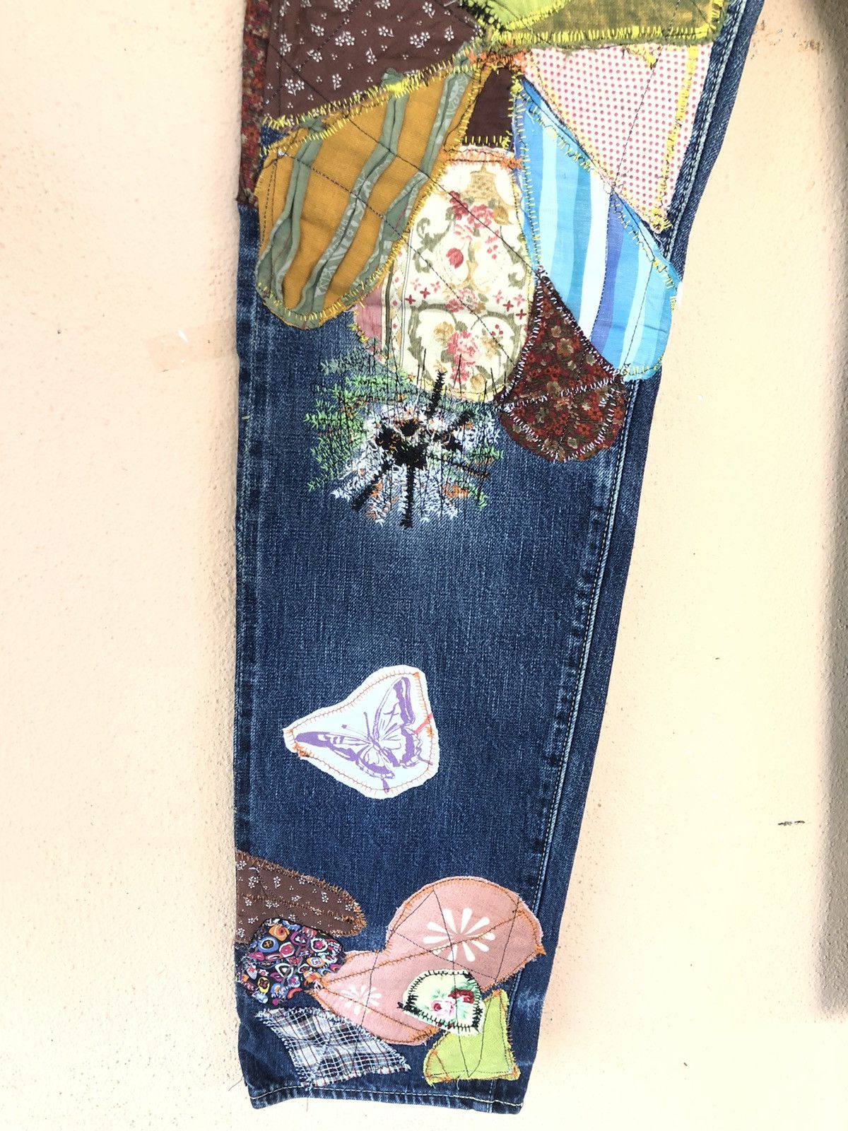 Japanese Brand × Kapital × Vintage Vintage KAPITAL Distressed Patchwork Custom Madez Size US 32 / EU 48 - 9 Thumbnail